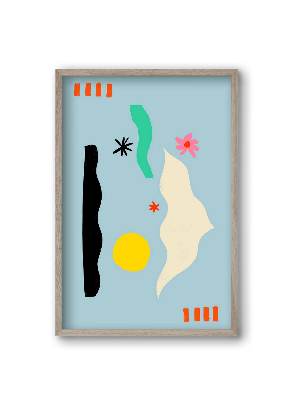 Flower Eyes, 20x30 cm (20x30 cm), Tölgy keret