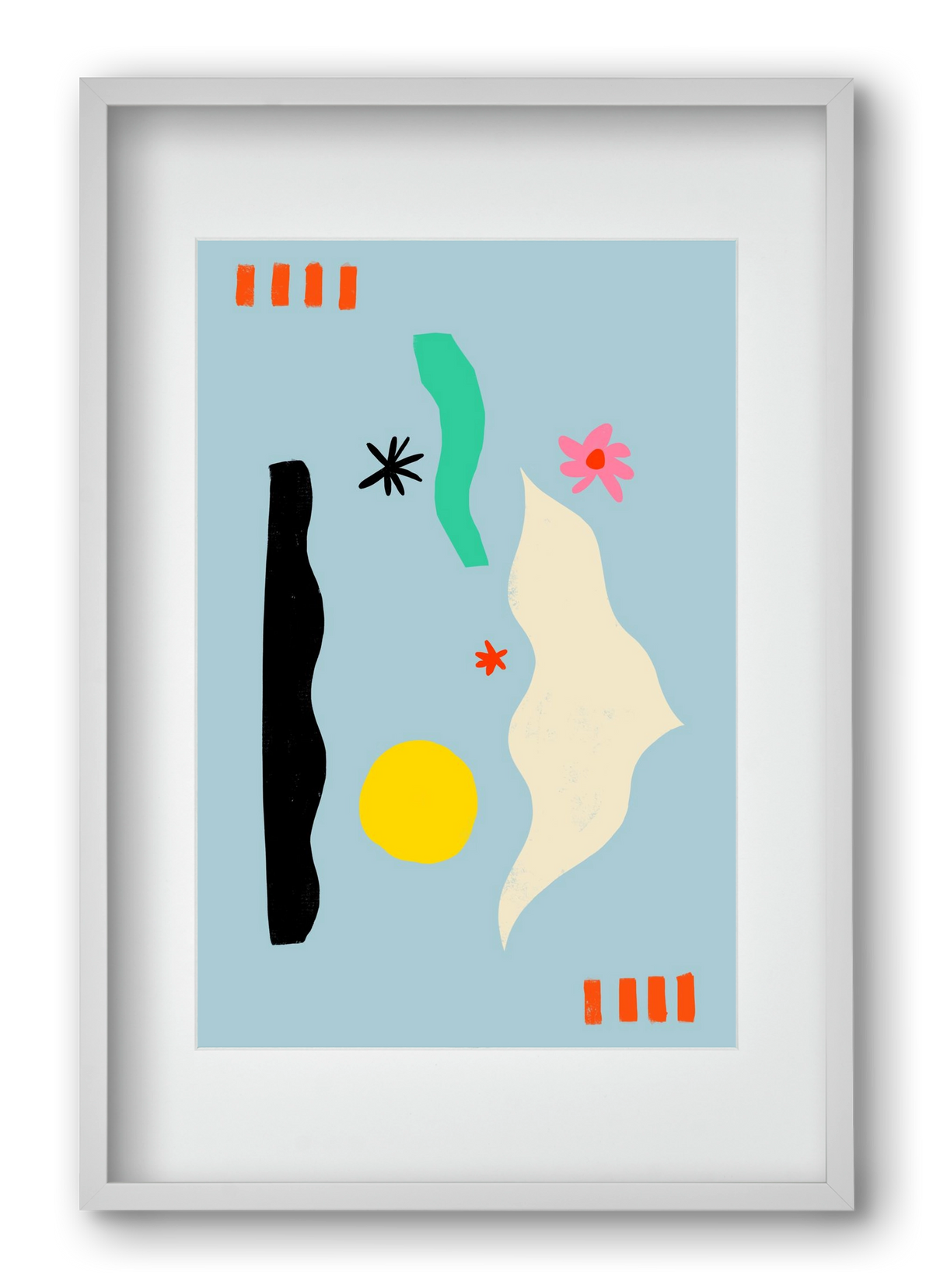 Flower Eyes, 40x60 cm (30x45 cm), Fehér keret, paszpartuval