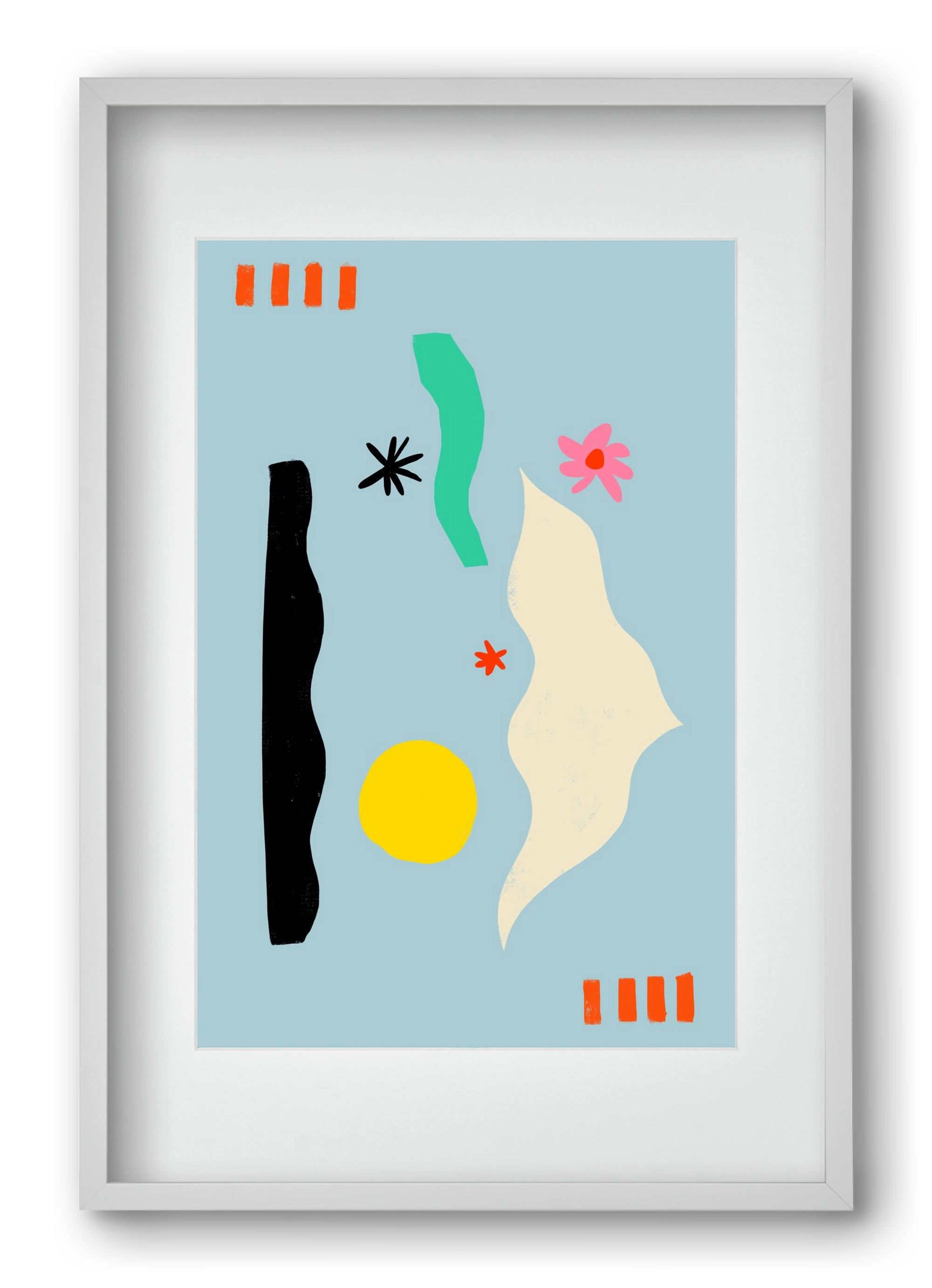 Flower Eyes, 40x60 cm (30x45 cm), Fehér keret, paszpartuval