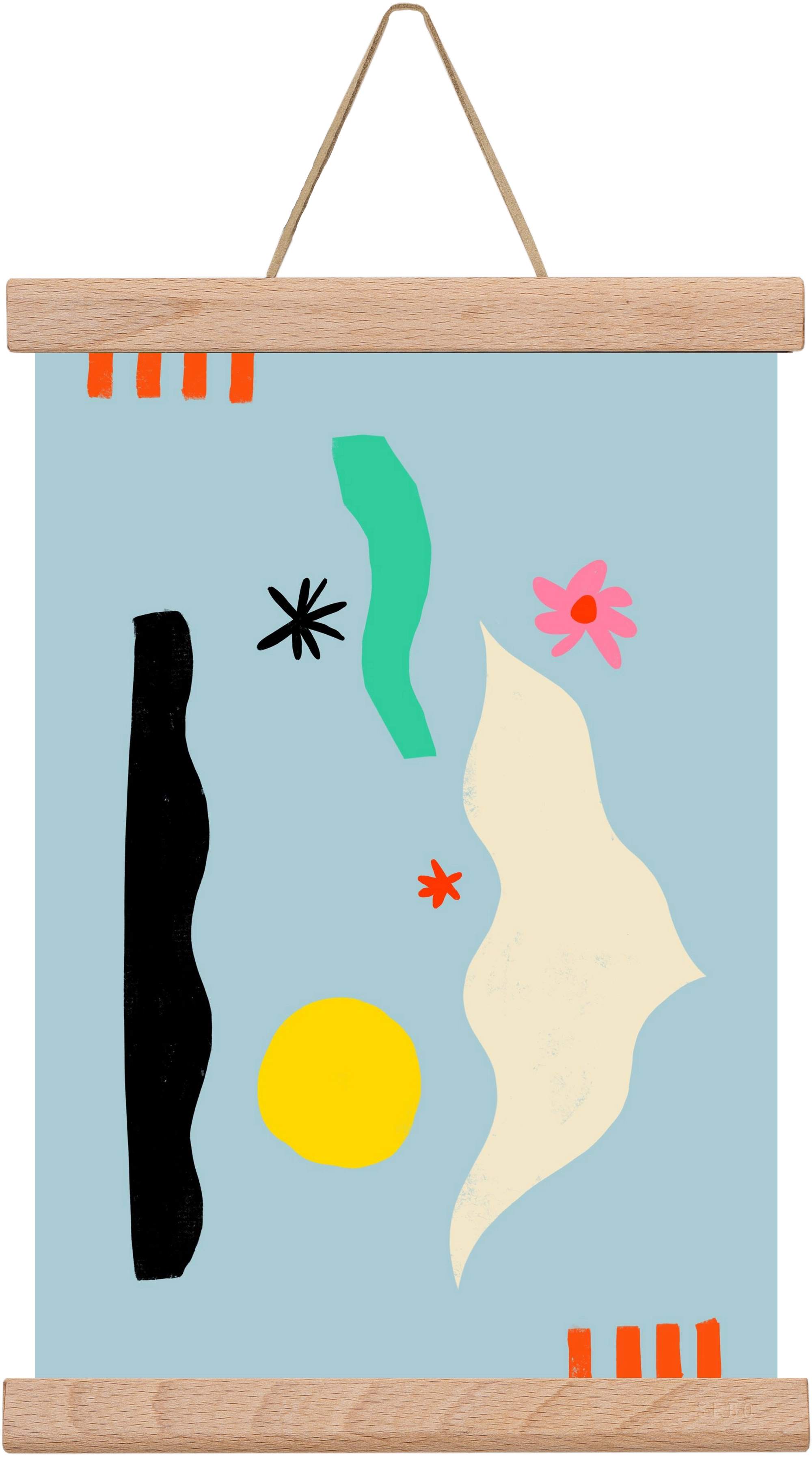 Flower Eyes, 20x30 cm (20x30 cm), Tölgy akasztó