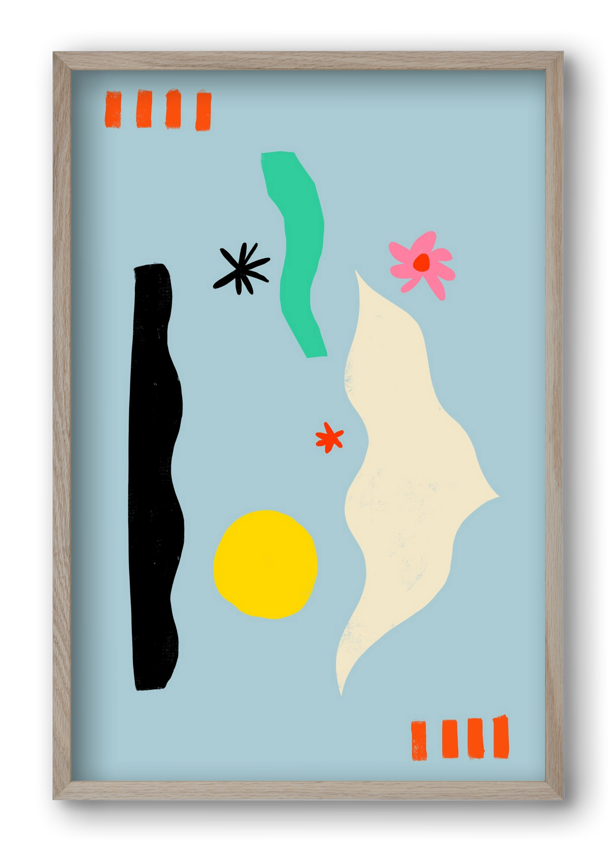 Flower Eyes, 40x60 cm (40x60 cm), Tölgy keret