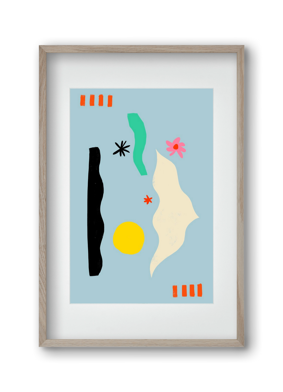 Flower Eyes, 30x45 cm (20x30 cm), Tölgy keret, paszpartuval