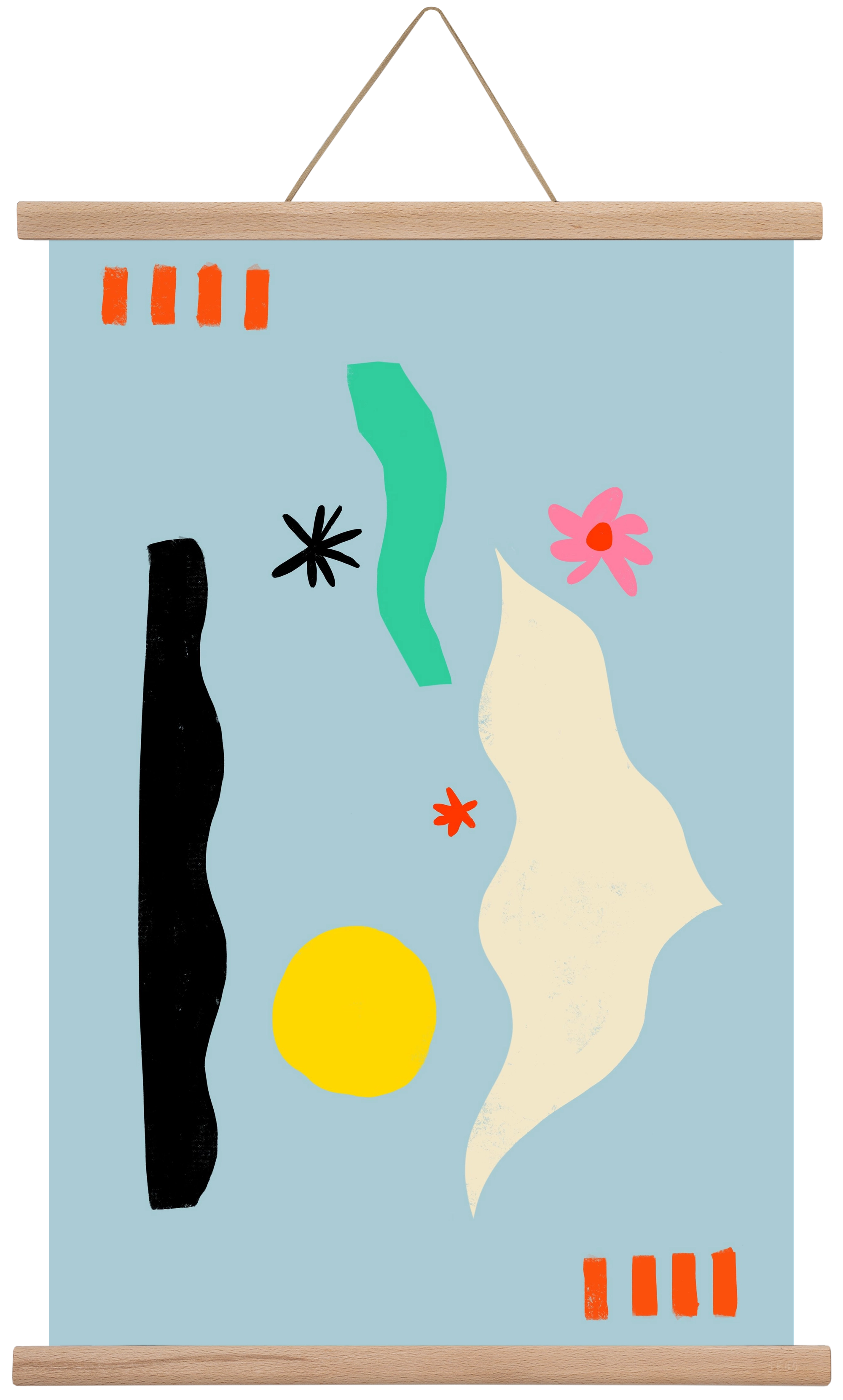 Flower Eyes, 40x60 cm (40x60 cm), Tölgy akasztó