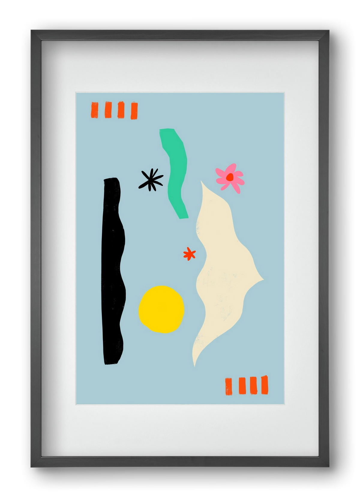 Flower Eyes, 40x60 cm (30x45 cm), Fekete keret, paszpartuval