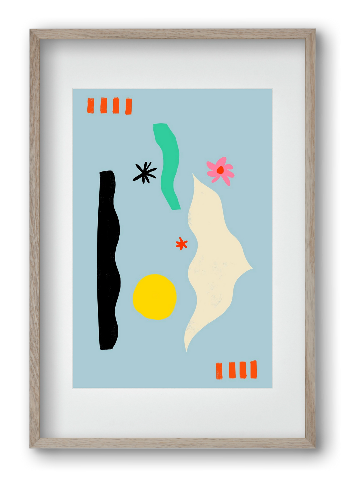 Flower Eyes, 40x60 cm (30x45 cm), Tölgy keret, paszpartuval