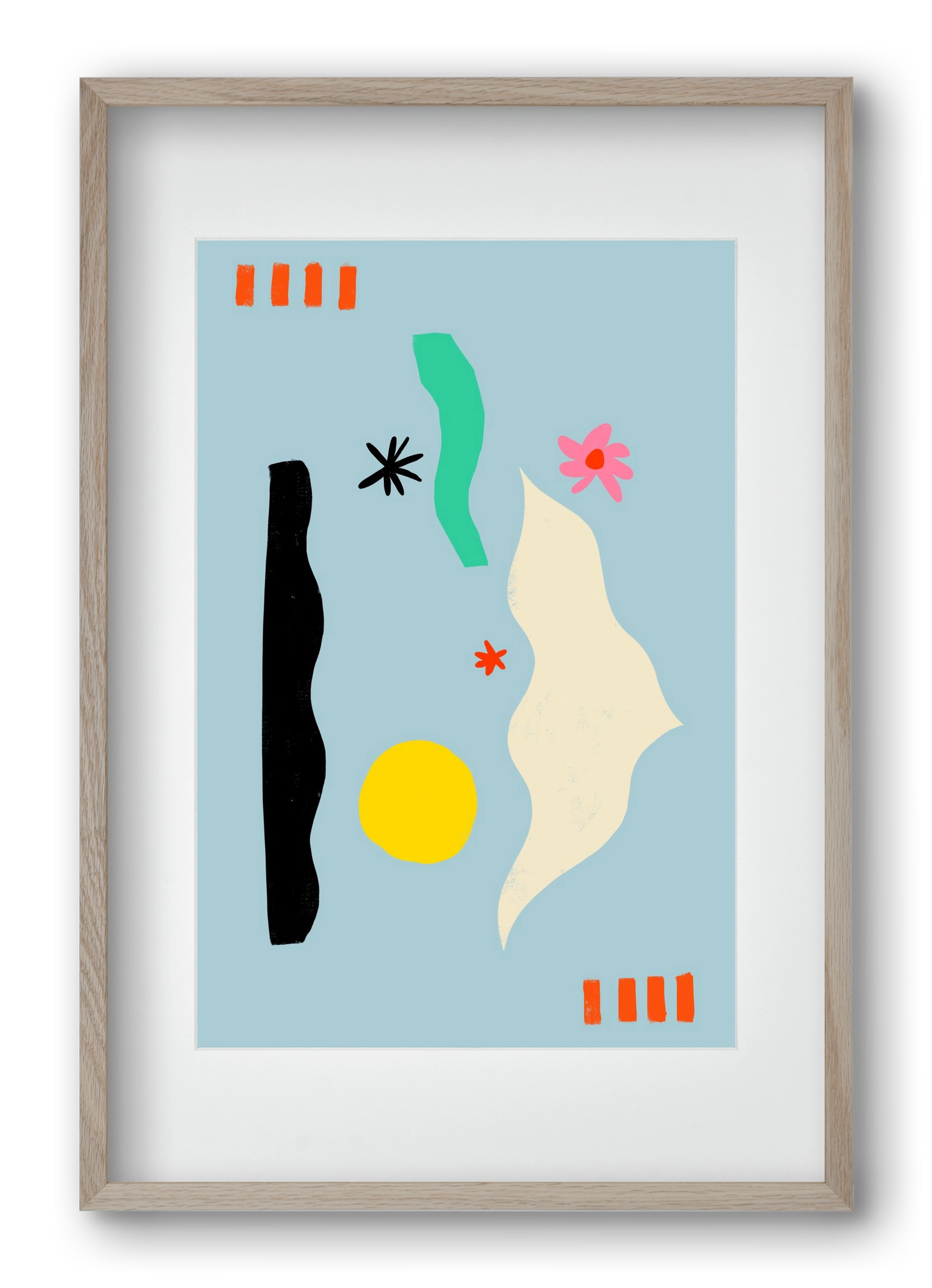 Flower Eyes, 40x60 cm (30x45 cm), Tölgy keret, paszpartuval