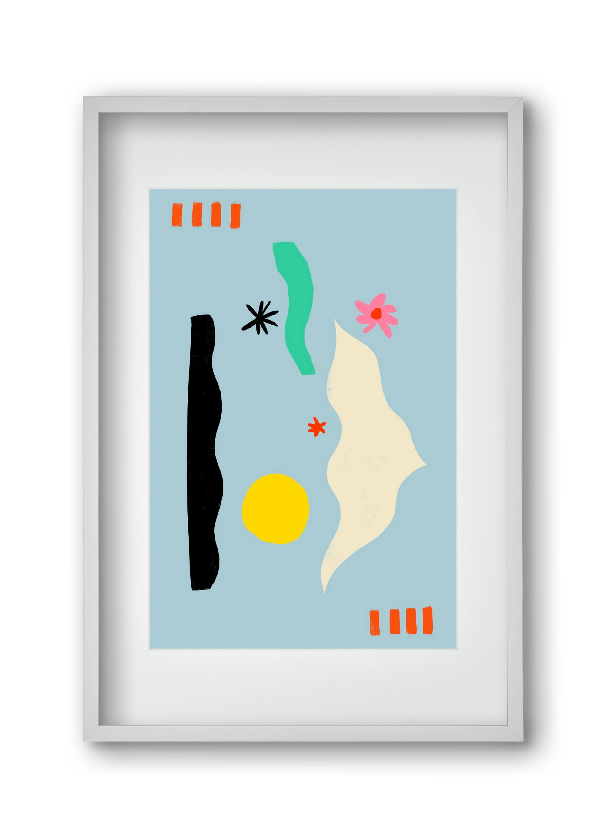 Flower Eyes, 30x45 cm (20x30 cm), Fehér keret, paszpartuval