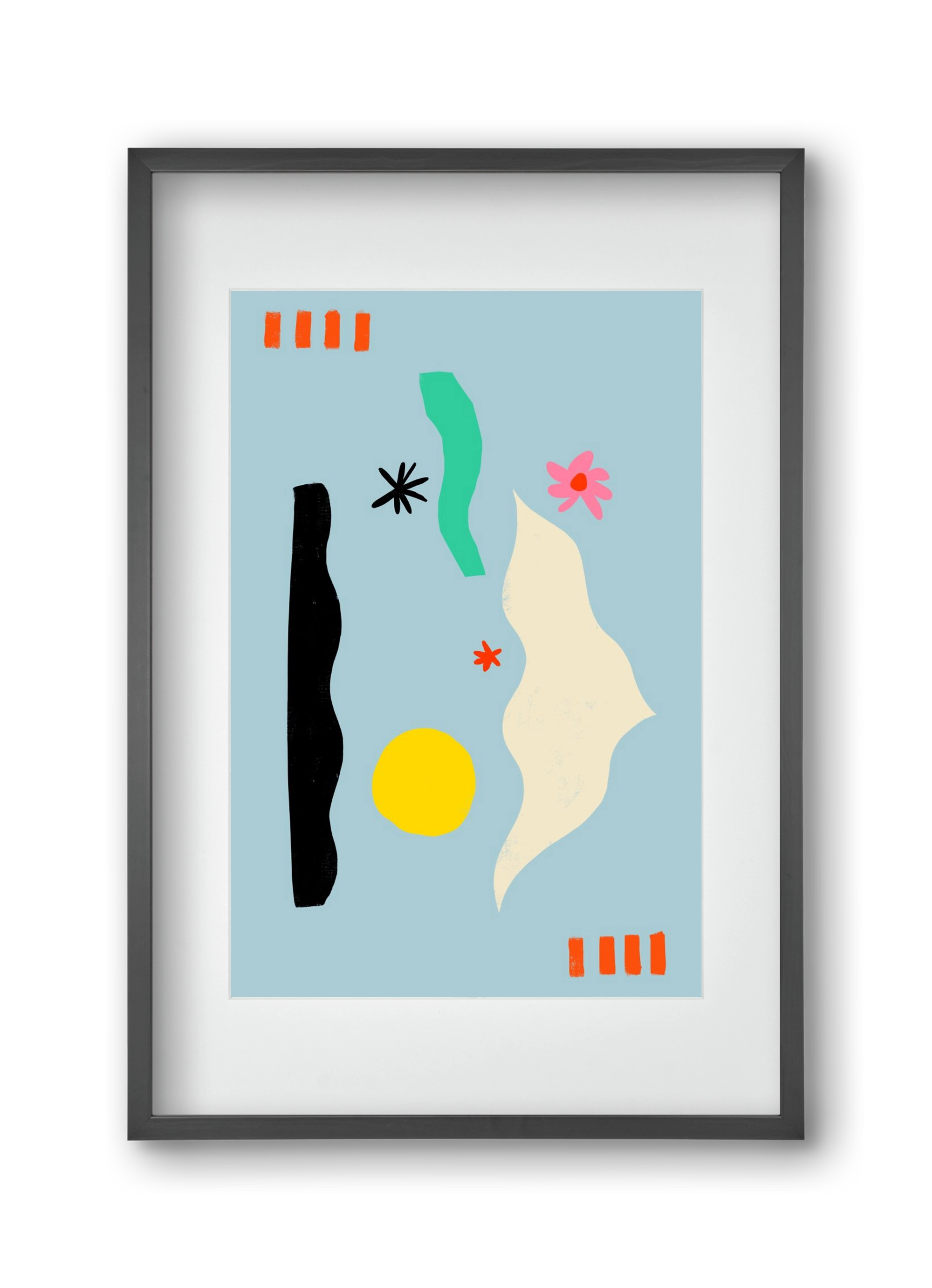 Flower Eyes, 30x45 cm (20x30 cm), Fekete keret, paszpartuval