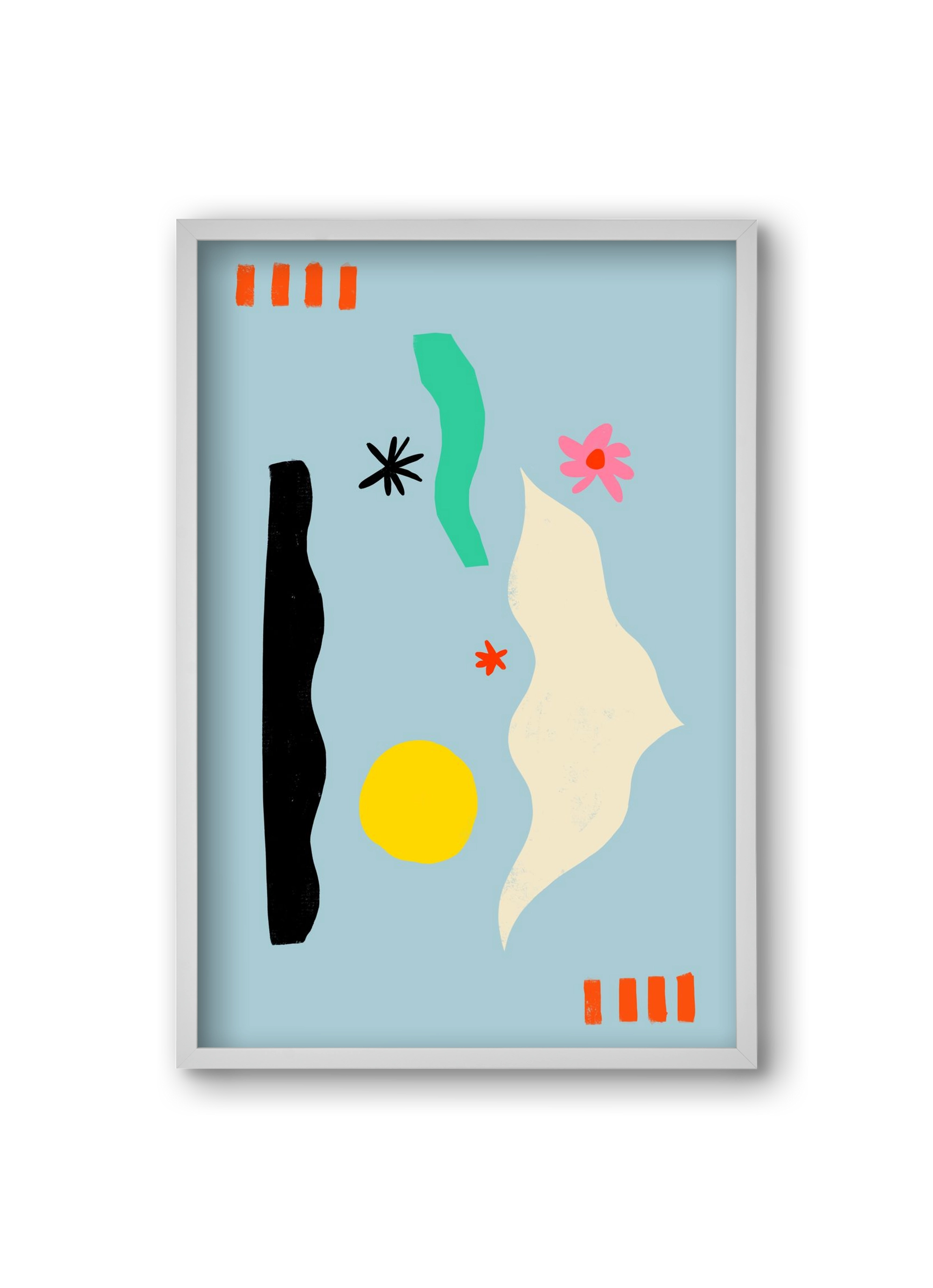 Flower Eyes, 20x30 cm (20x30 cm), Fehér keret