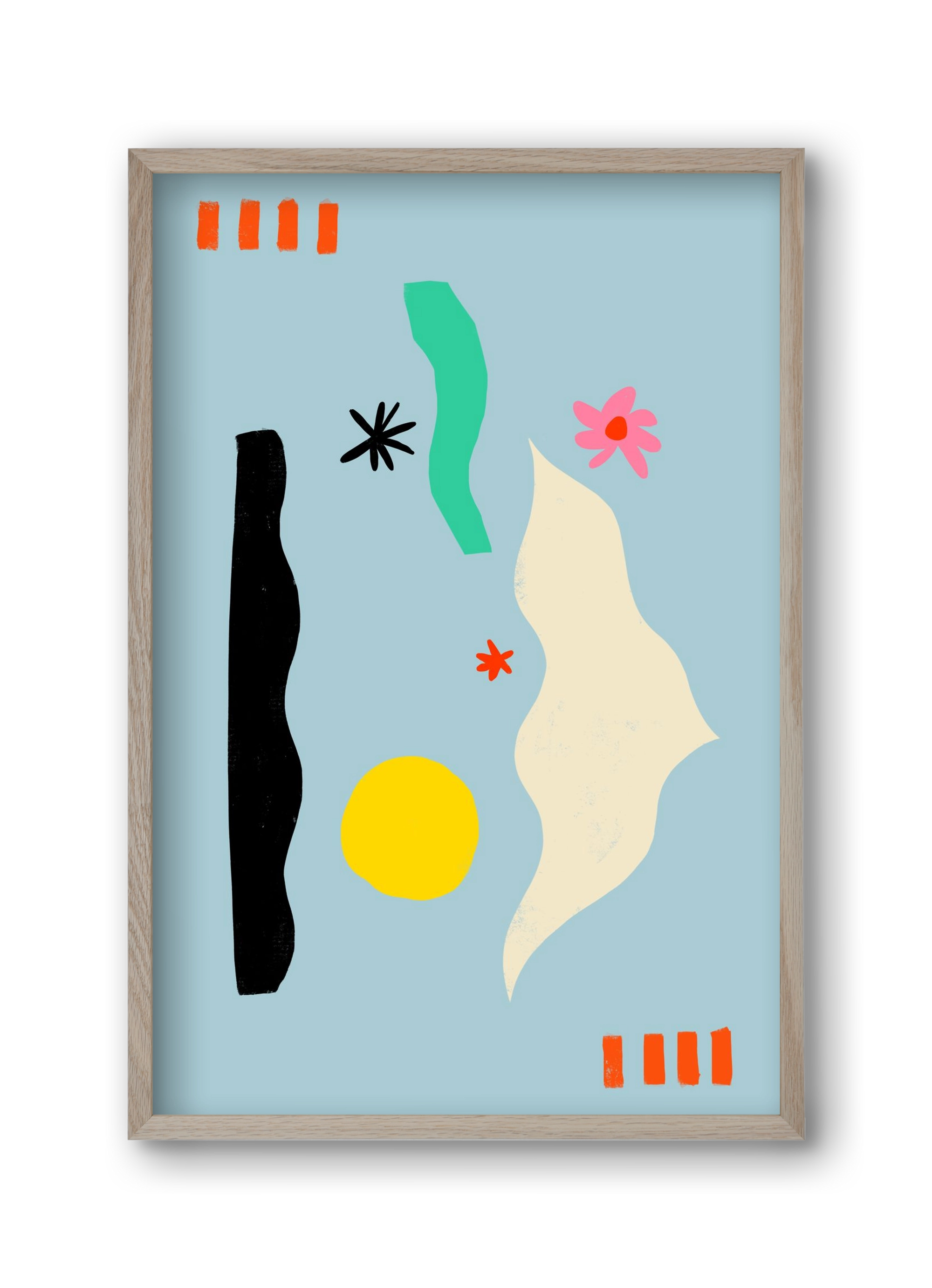 Flower Eyes, 30x45 cm (30x45 cm), Tölgy keret