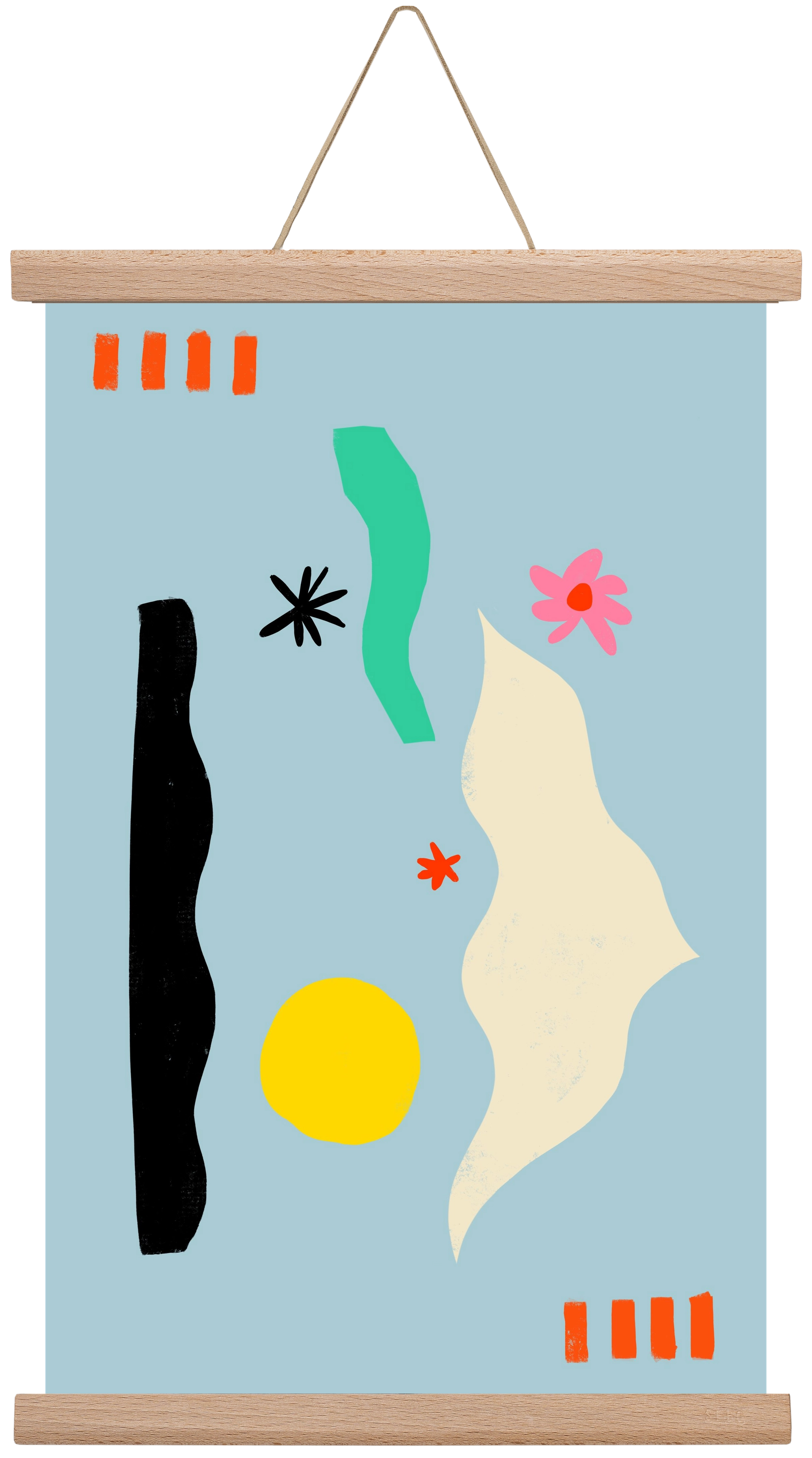 Flower Eyes, 30x45 cm (30x45 cm), Tölgy akasztó