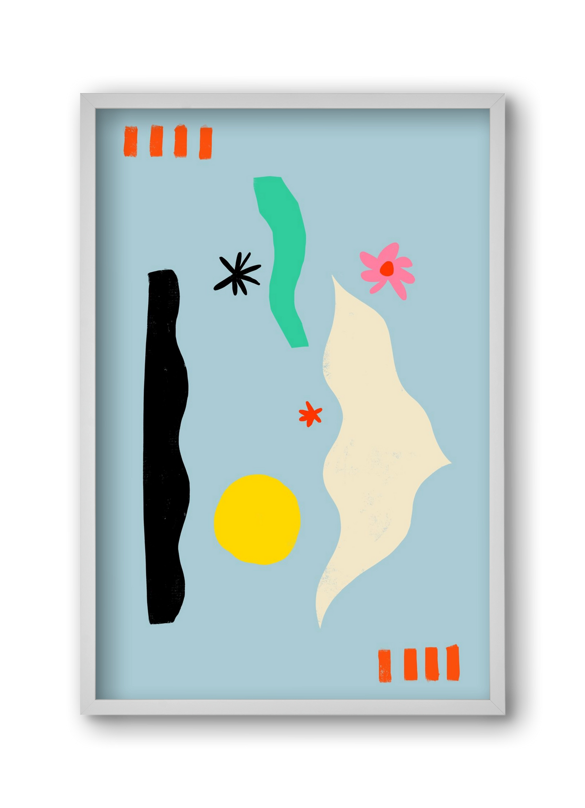 Flower Eyes, 30x45 cm (30x45 cm), Fehér keret