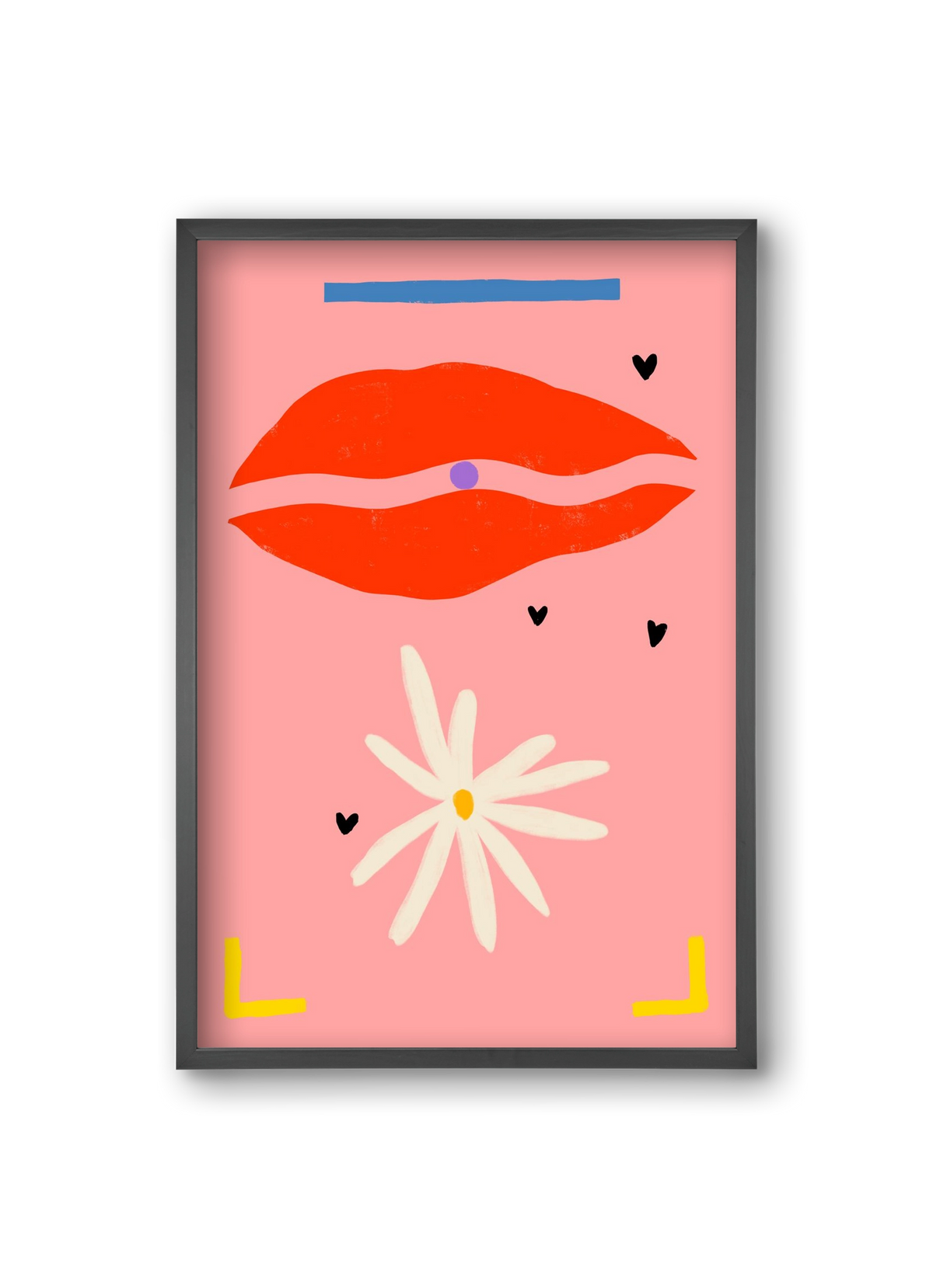 PEARL AND DAISY, 20x30 cm (20x30 cm), Fekete keret