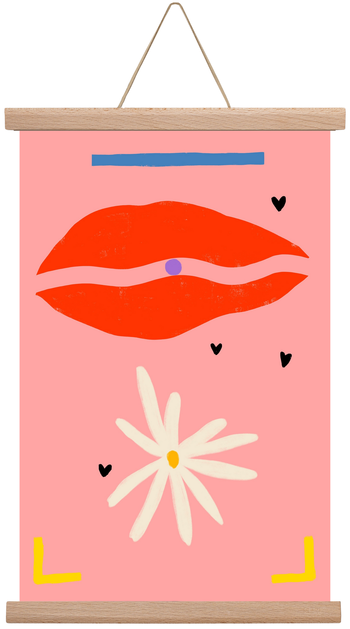 PEARL AND DAISY, 30x45 cm (30x45 cm), Tölgy akasztó