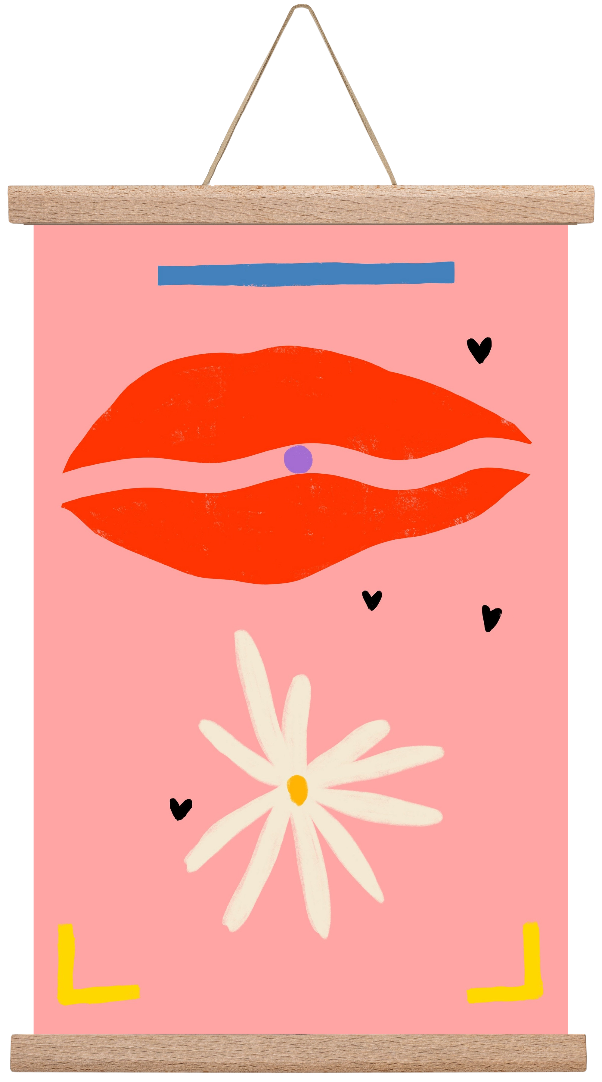 PEARL AND DAISY, 30x45 cm (30x45 cm), Tölgy akasztó