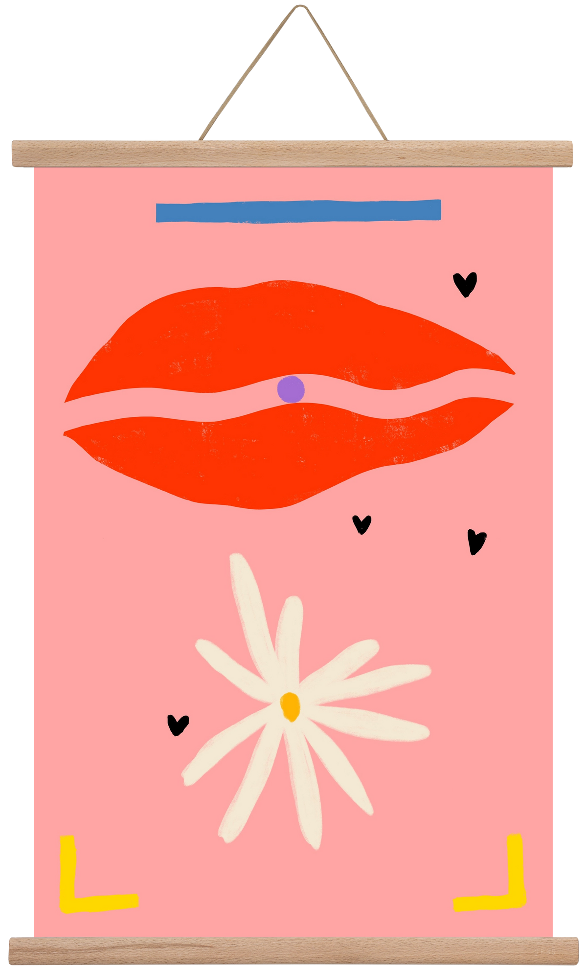 PEARL AND DAISY, 40x60 cm (40x60 cm), Tölgy akasztó