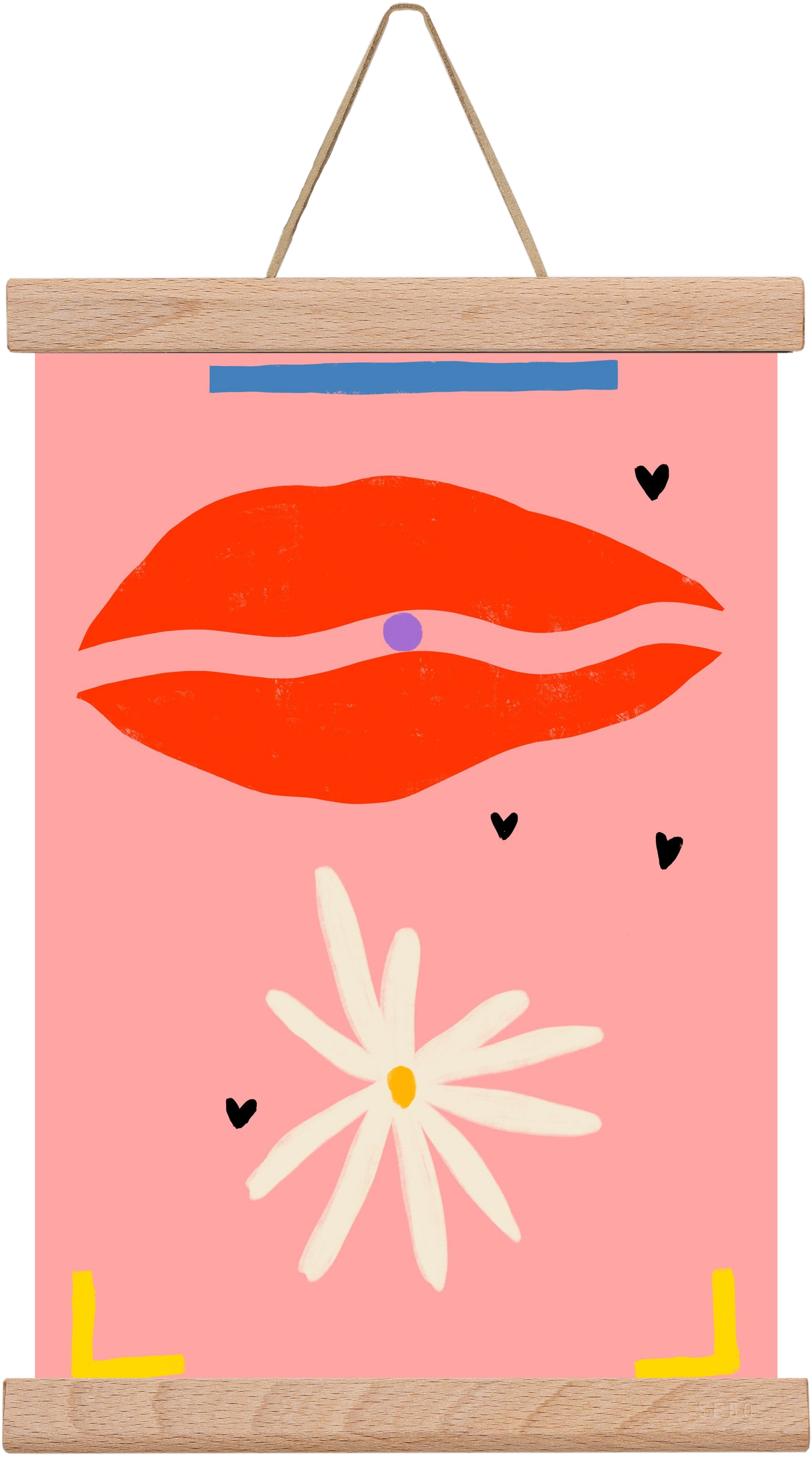 PEARL AND DAISY, 20x30 cm (20x30 cm), Tölgy akasztó