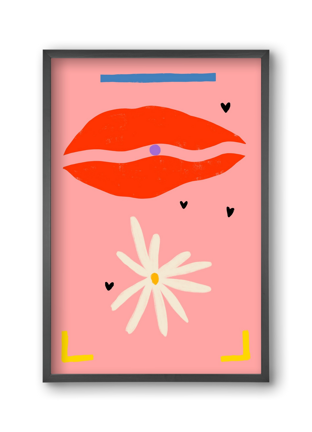 PEARL AND DAISY, 30x45 cm (30x45 cm), Fekete keret