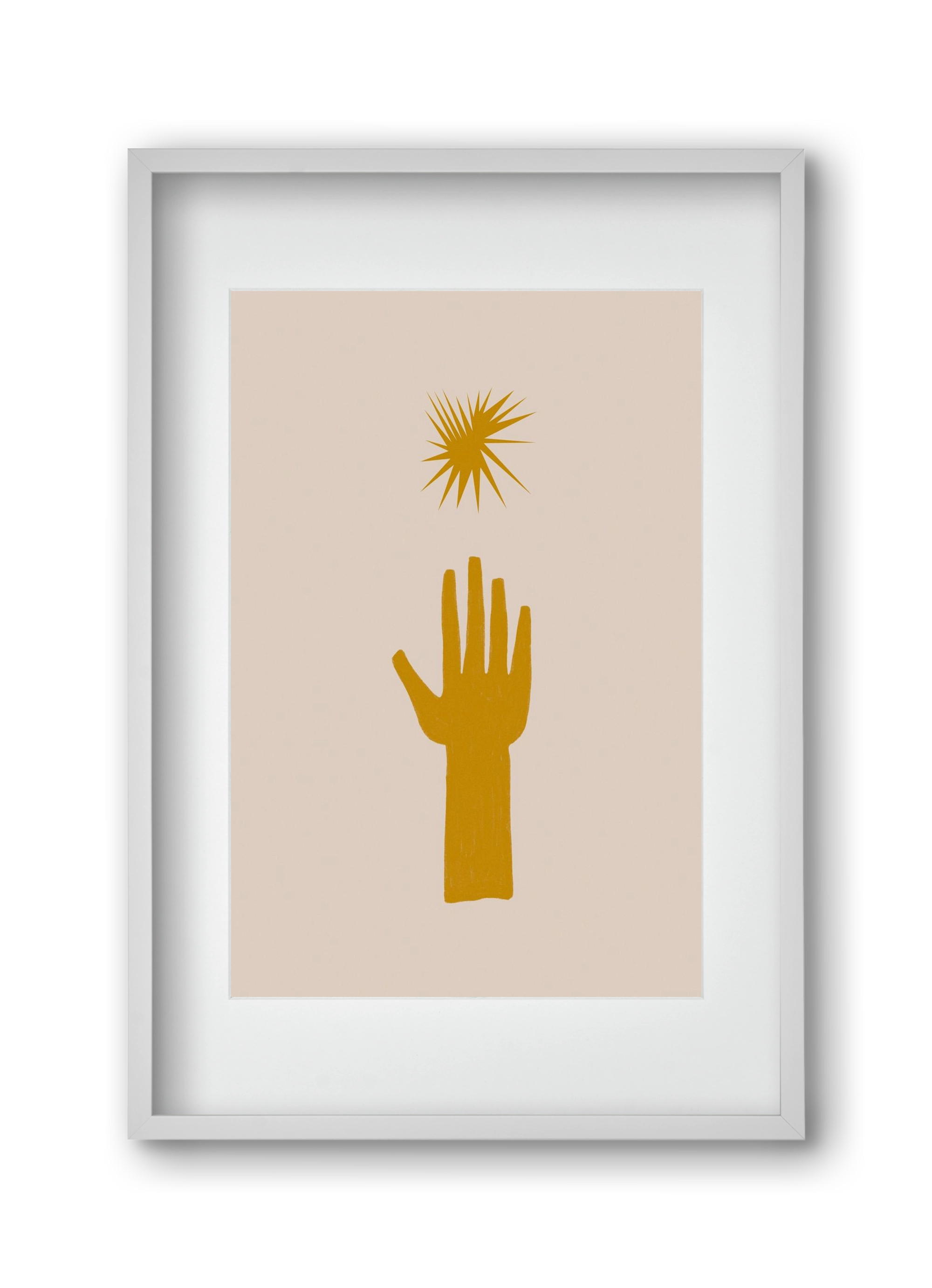 REACH FOR THE STARS, 30x45 cm (20x30 cm), Fehér keret, paszpartuval