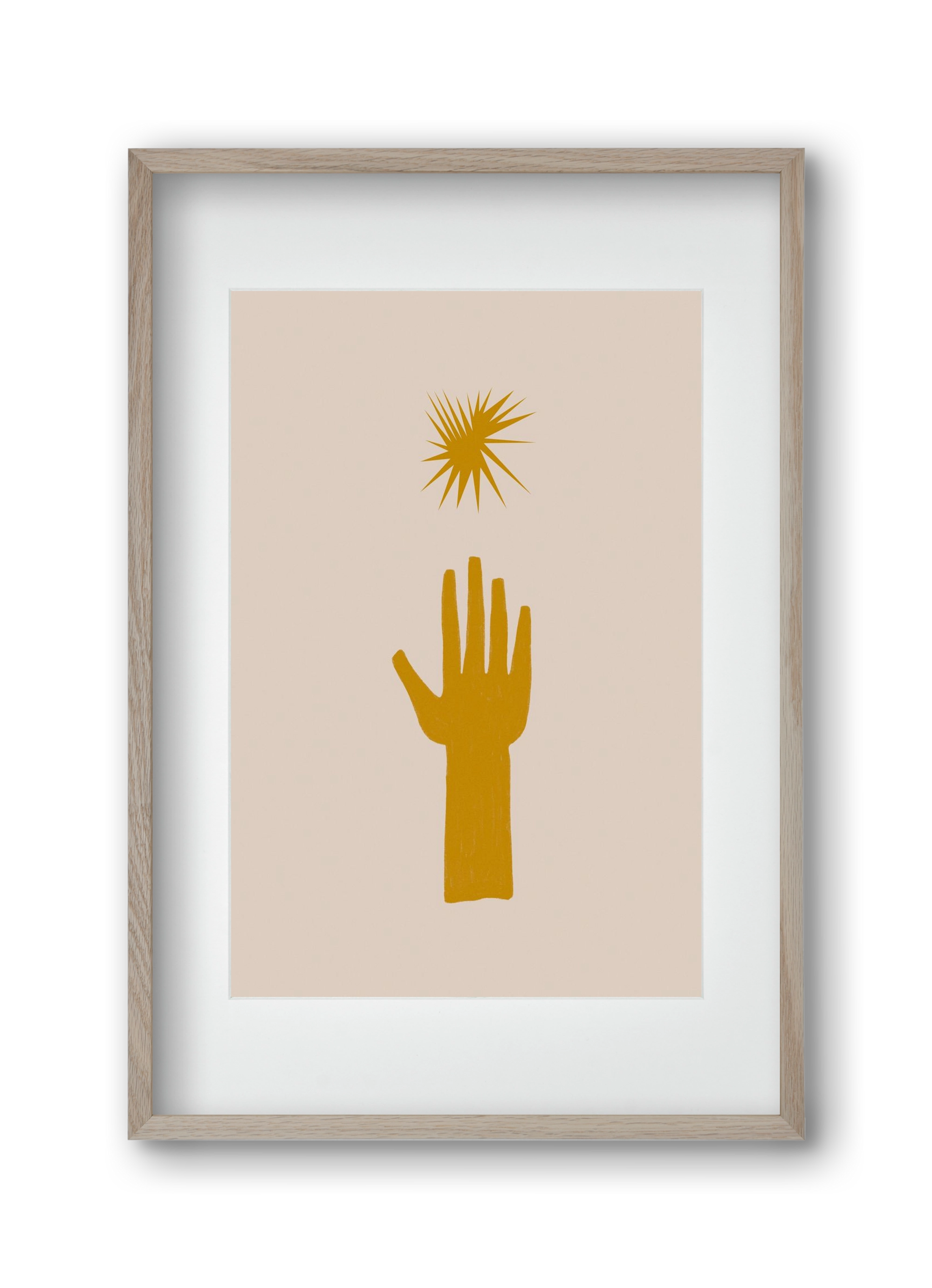 REACH FOR THE STARS, 30x45 cm (20x30 cm), Tölgy keret, paszpartuval