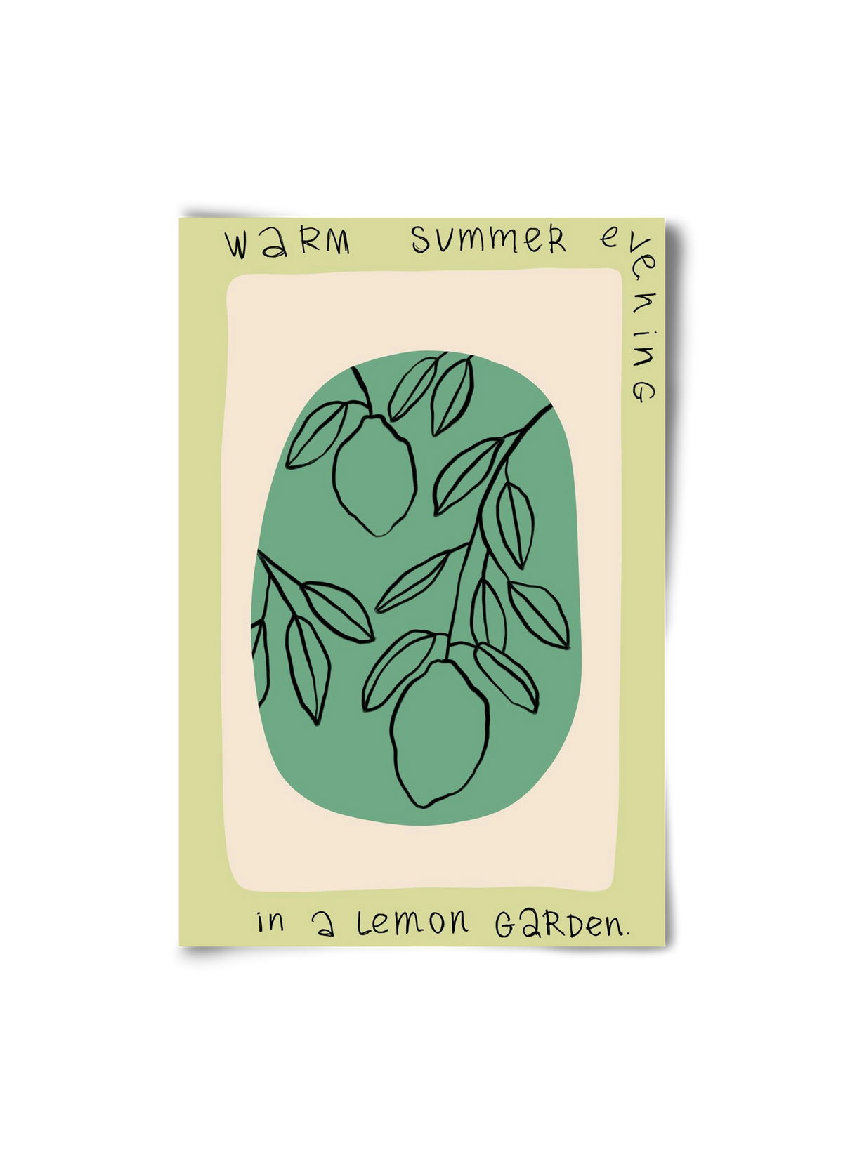 WARM SUMMER EVENING IN A LEMON GARDEN, 20x30 cm, Keret nélkül