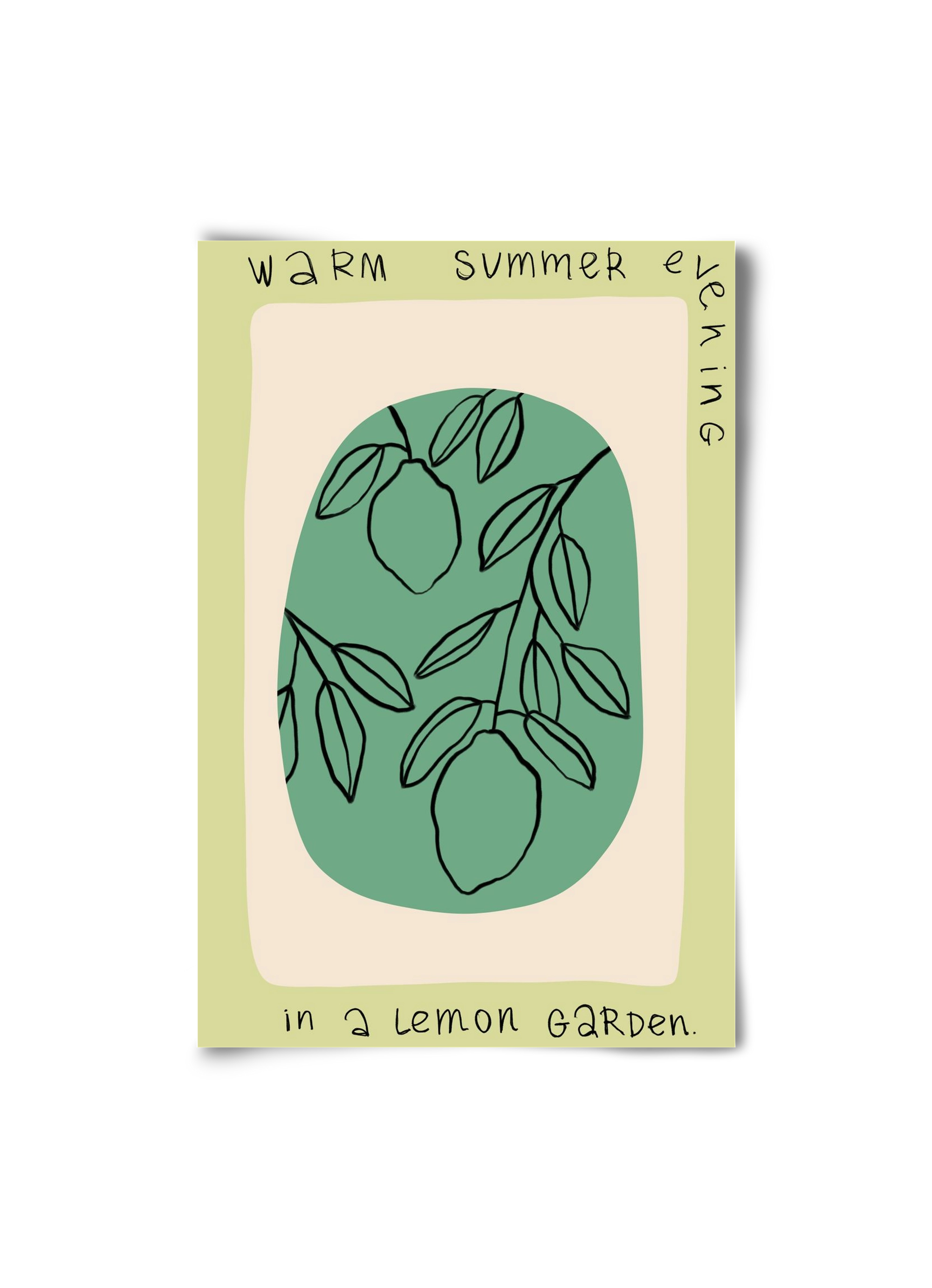 WARM SUMMER EVENING IN A LEMON GARDEN, 20x30 cm, Keret nélkül