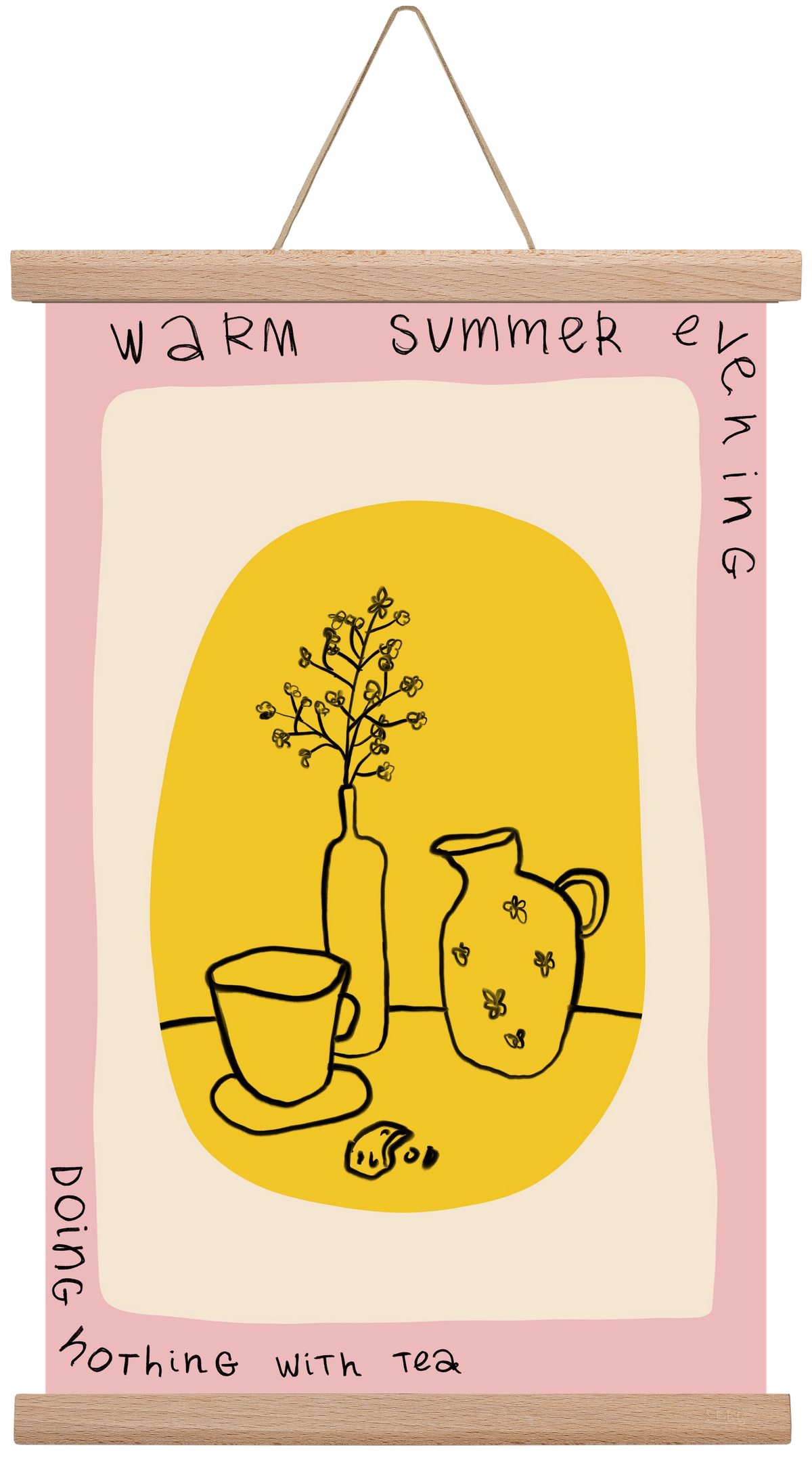 DOING NOTHING, 30x45 cm (30x45 cm), Tölgy akasztó