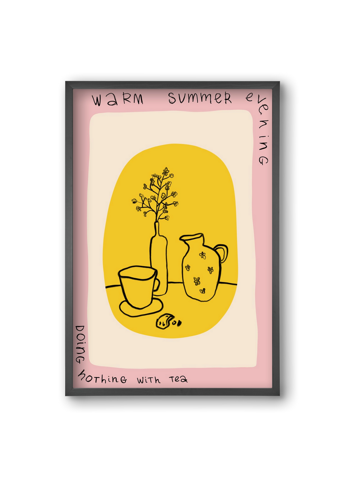 DOING NOTHING, 20x30 cm (20x30 cm), Fekete keret