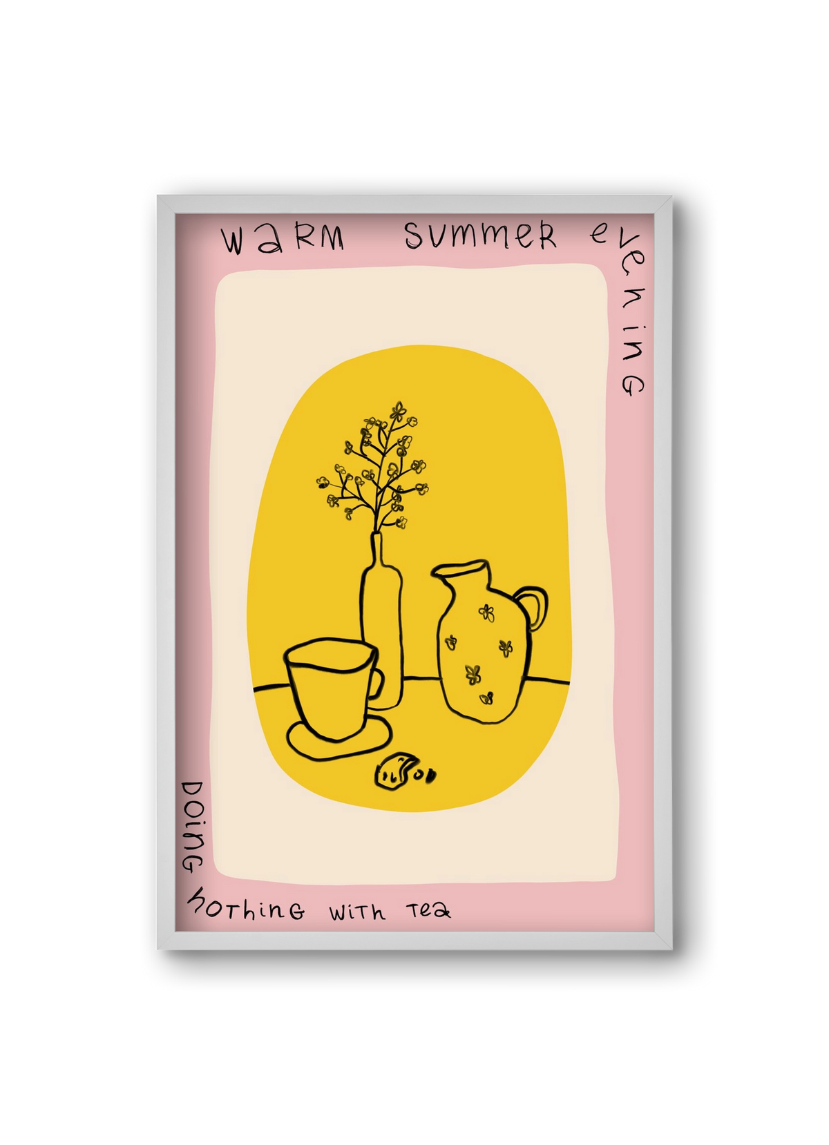 DOING NOTHING, 20x30 cm (20x30 cm), Fehér keret