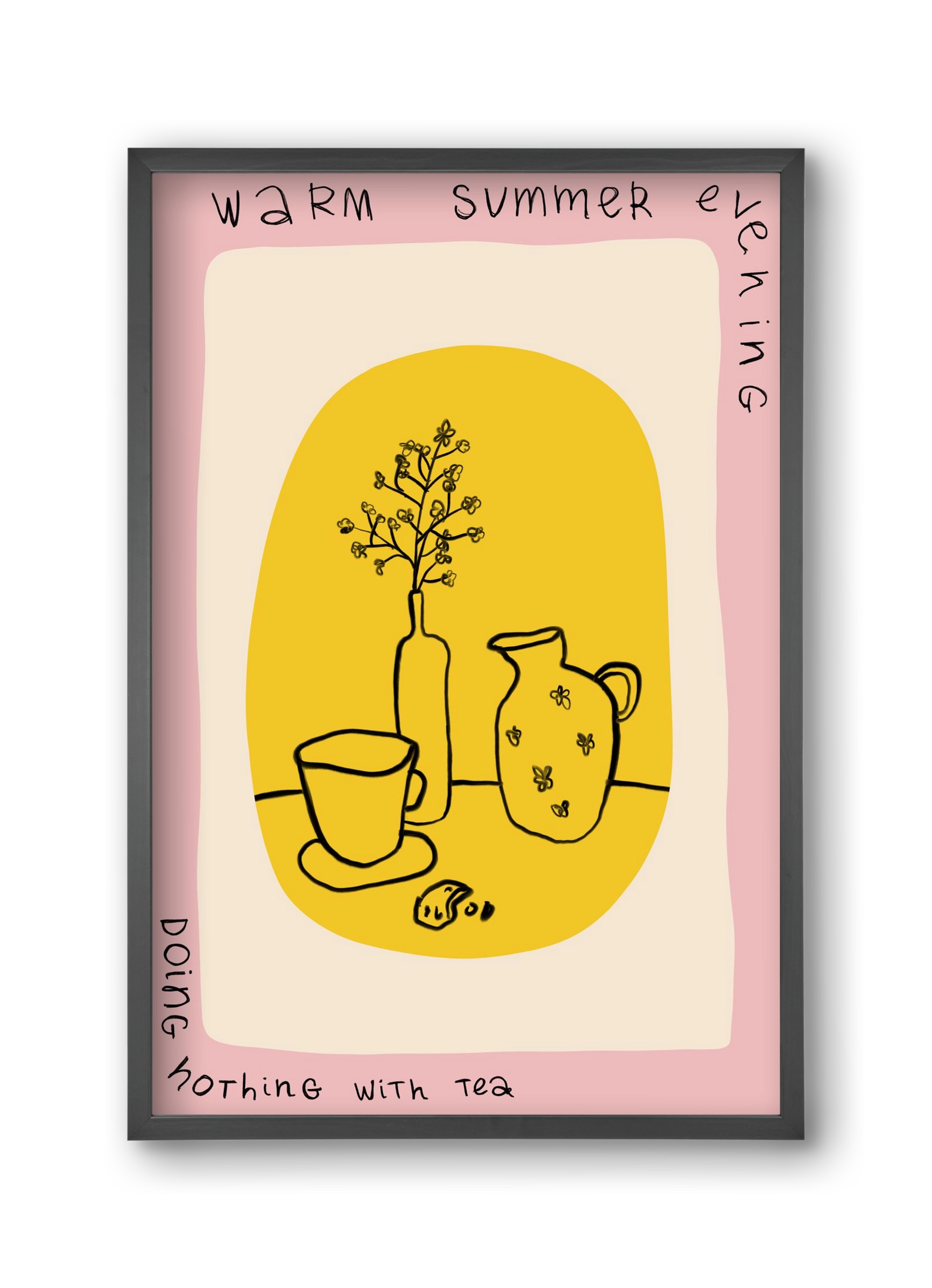 DOING NOTHING, 30x45 cm (30x45 cm), Fekete keret
