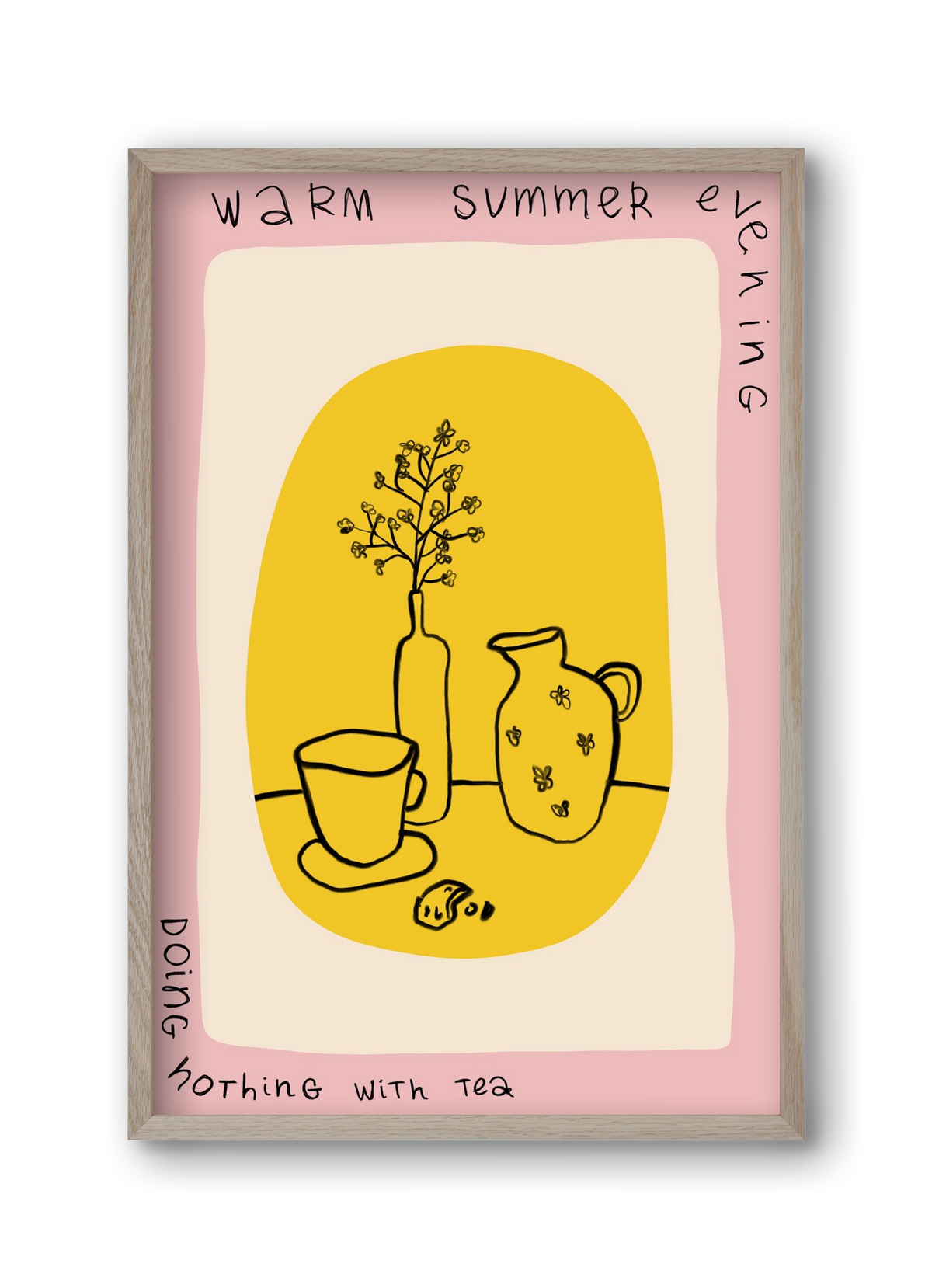 DOING NOTHING, 30x45 cm (30x45 cm), Tölgy keret