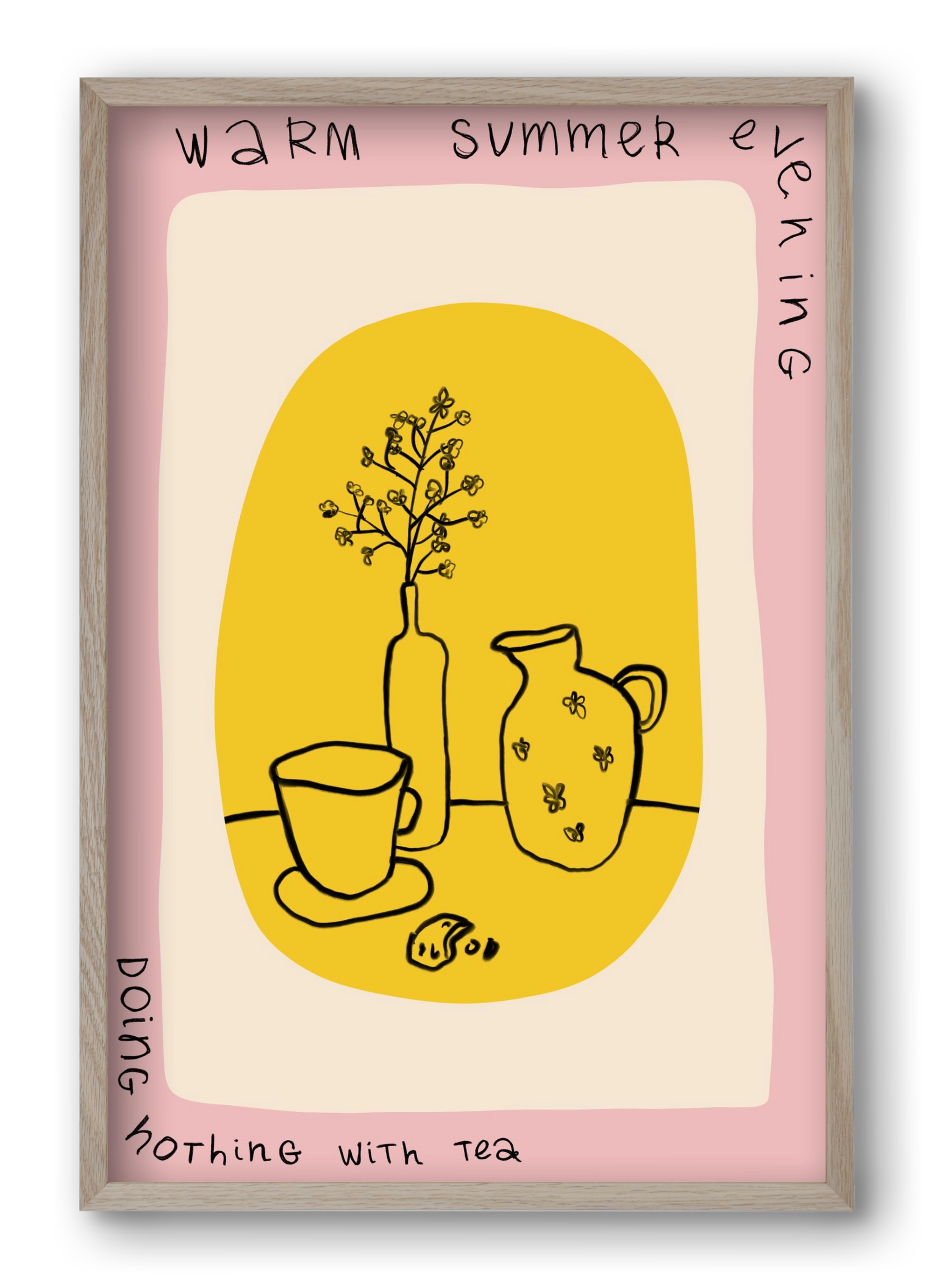 DOING NOTHING, 40x60 cm (40x60 cm), Tölgy keret