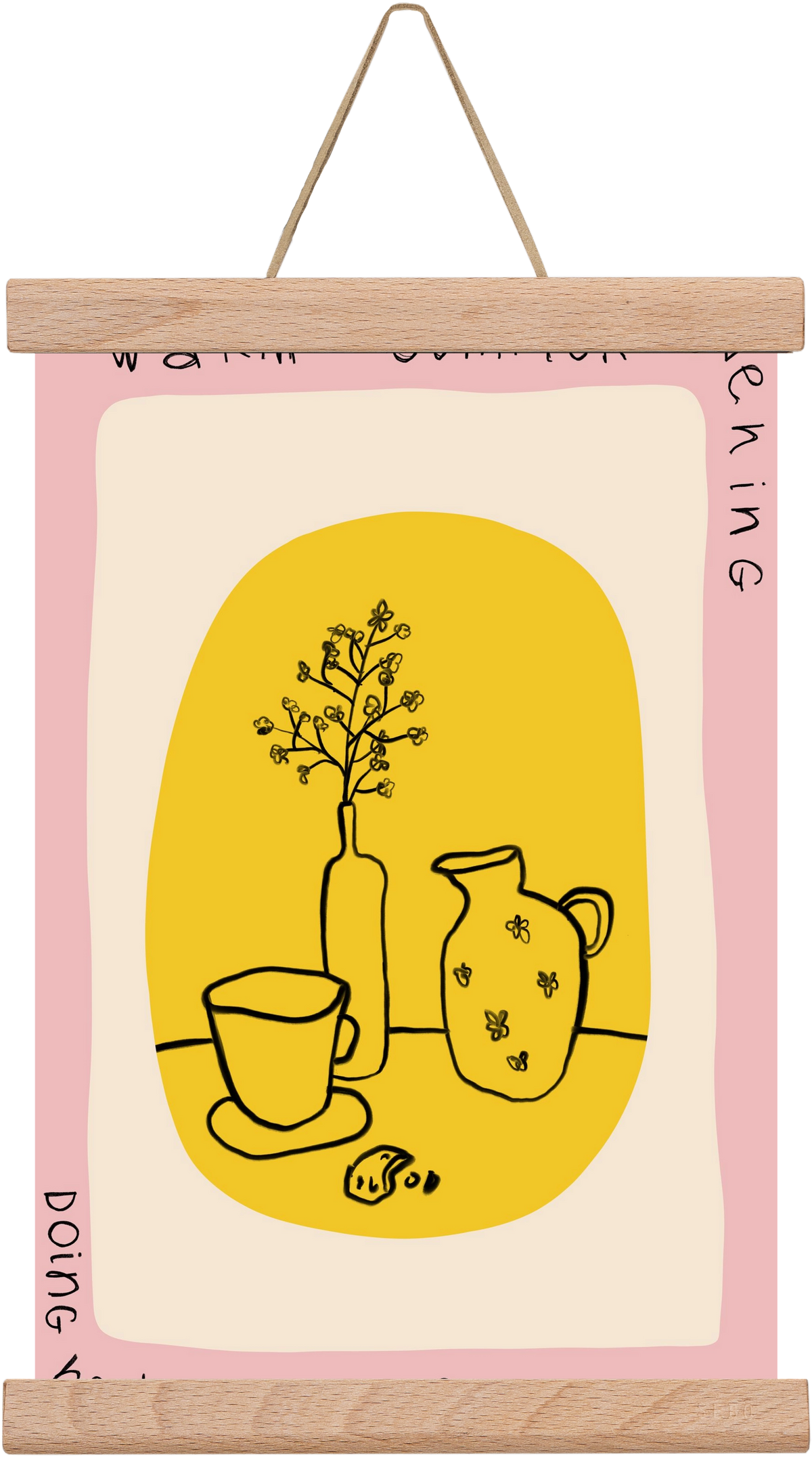 DOING NOTHING, 20x30 cm (20x30 cm), Tölgy akasztó