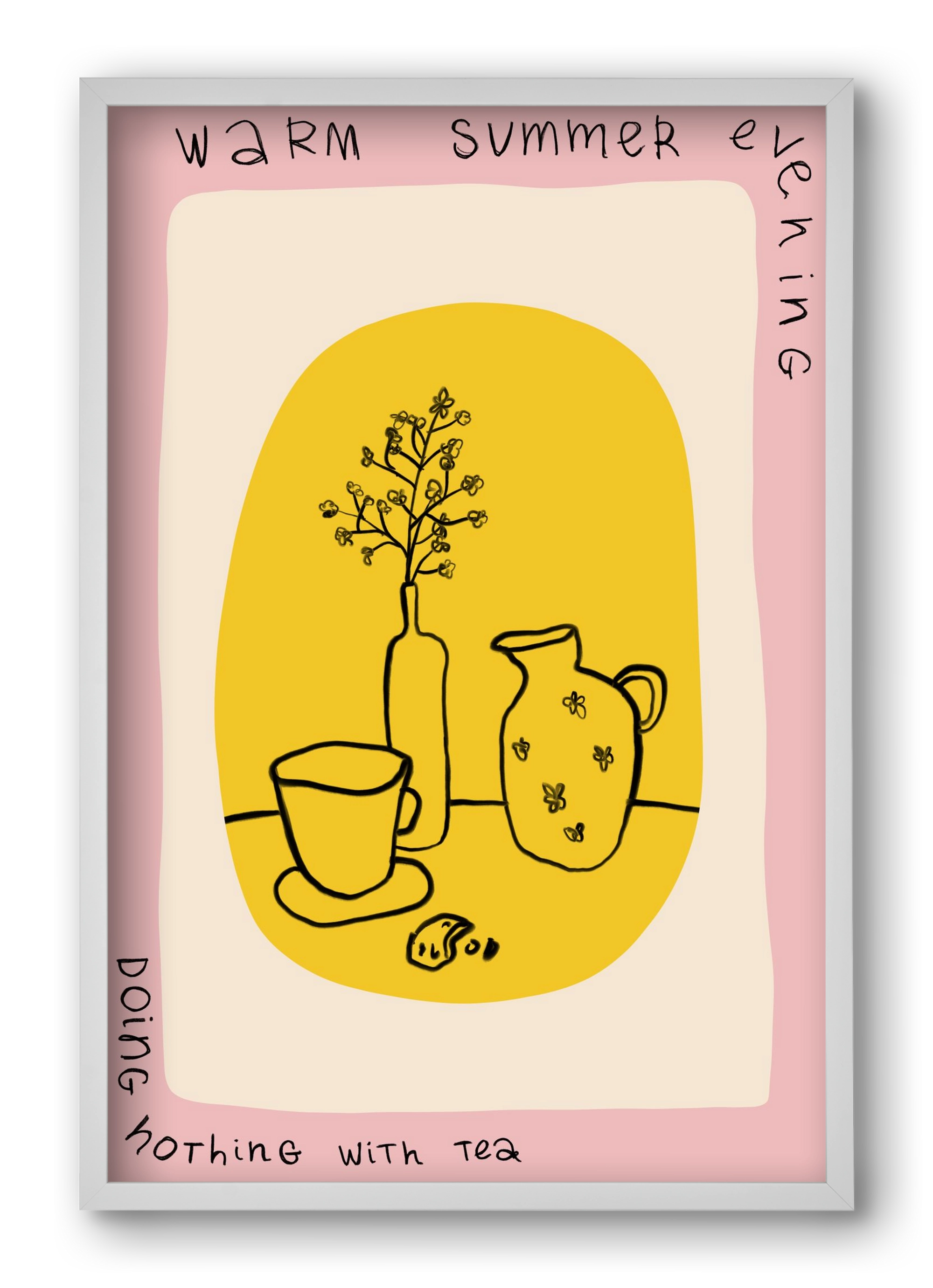 DOING NOTHING, 40x60 cm (40x60 cm), Fehér keret