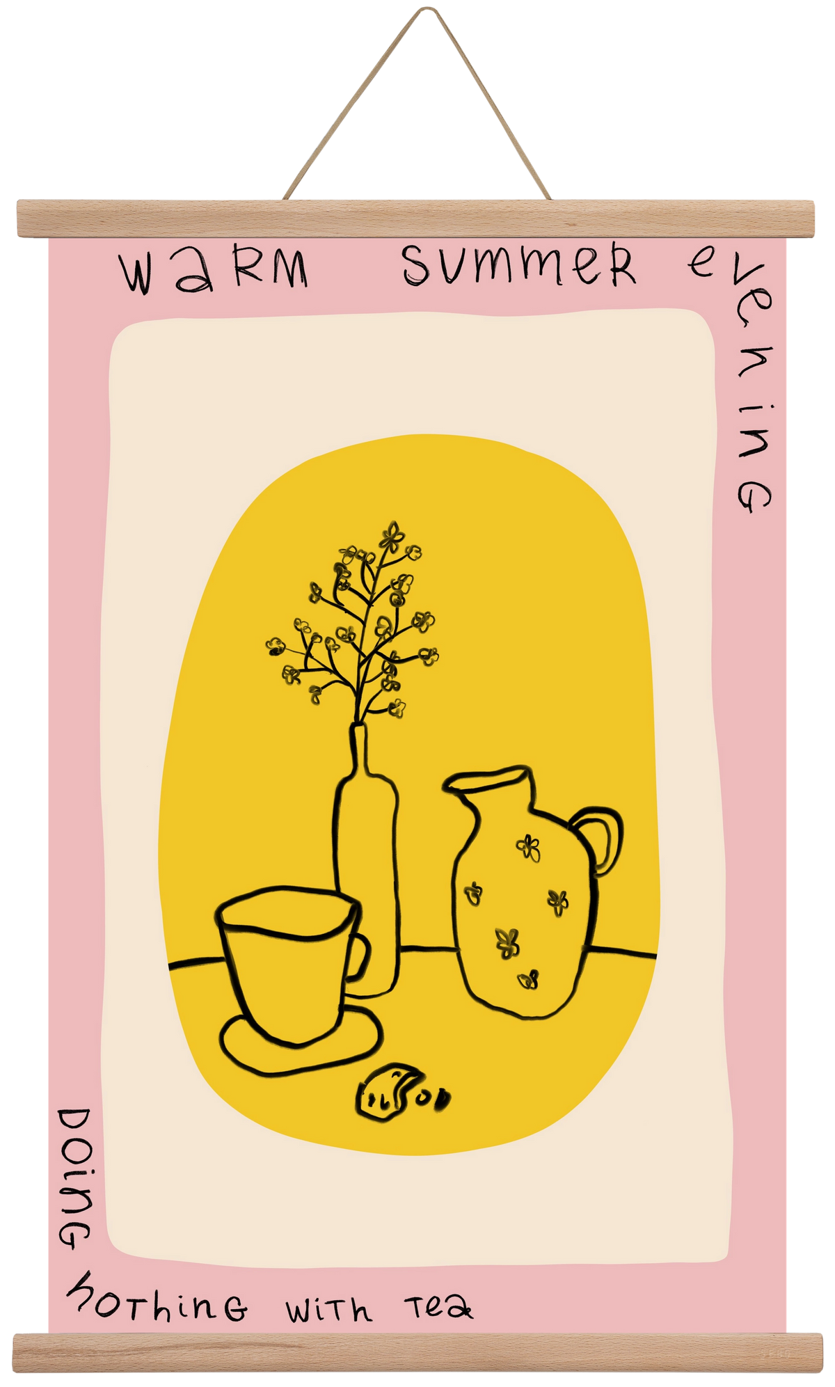 DOING NOTHING, 40x60 cm (40x60 cm), Tölgy akasztó