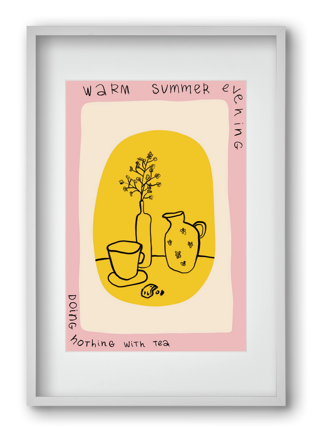 DOING NOTHING, 40x60 cm (30x45 cm), Fehér keret, paszpartuval