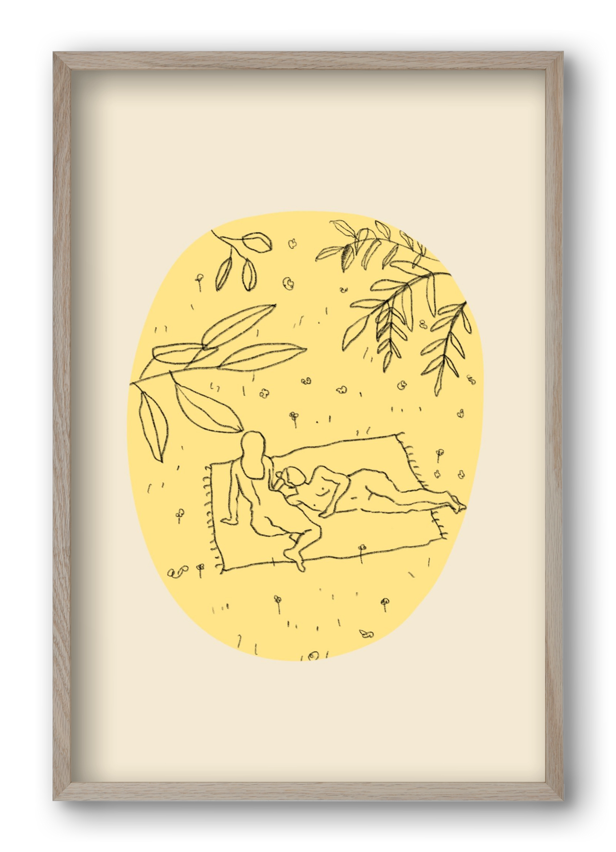 Calm spring, 40x60 cm (40x60 cm), Tölgy keret