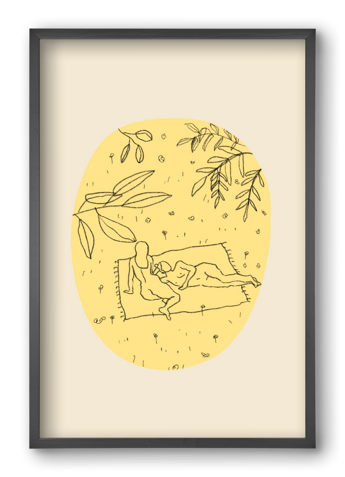 Calm spring, 40x60 cm (40x60 cm), Fekete keret