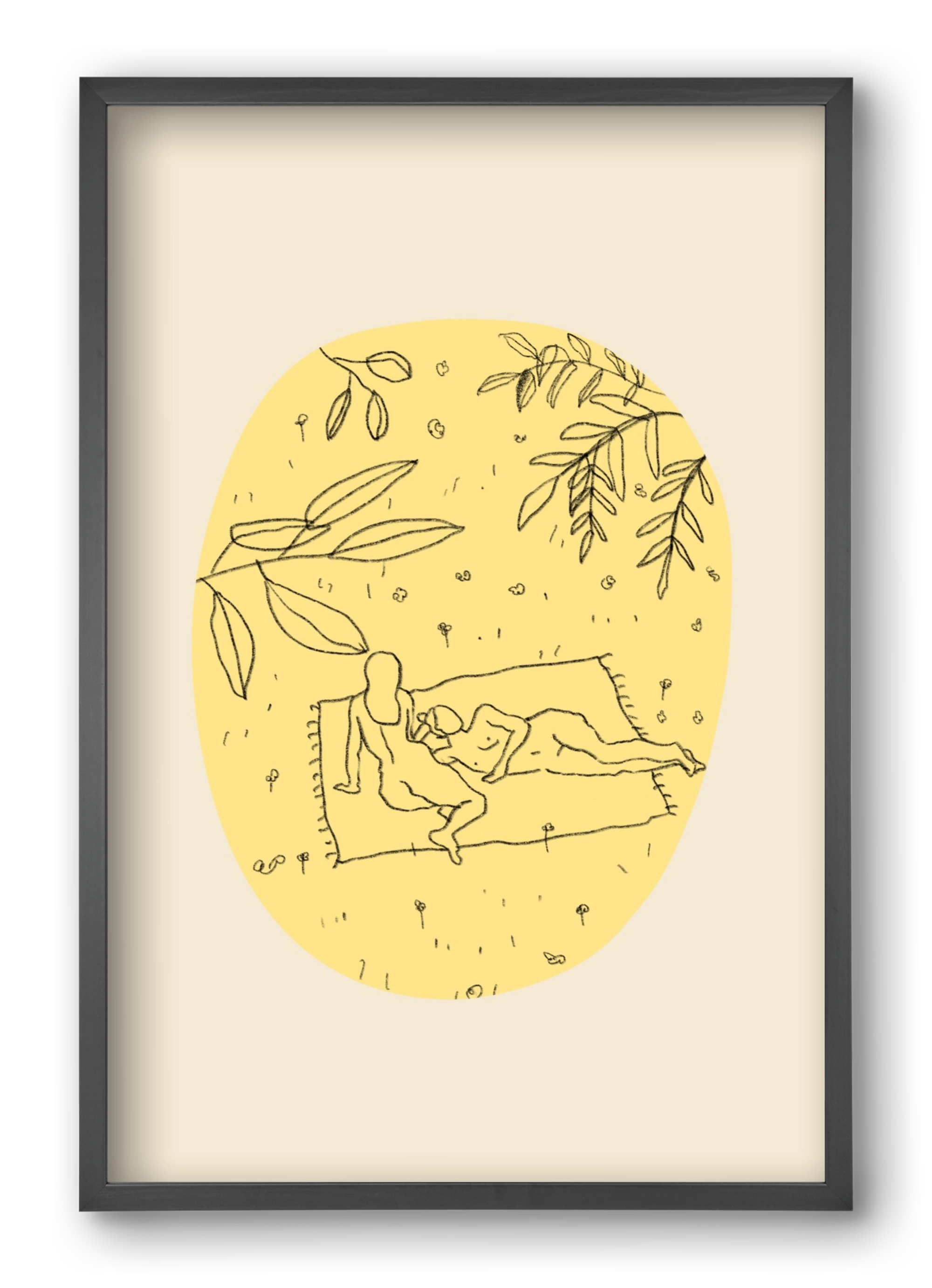 Calm spring, 40x60 cm (40x60 cm), Fekete keret