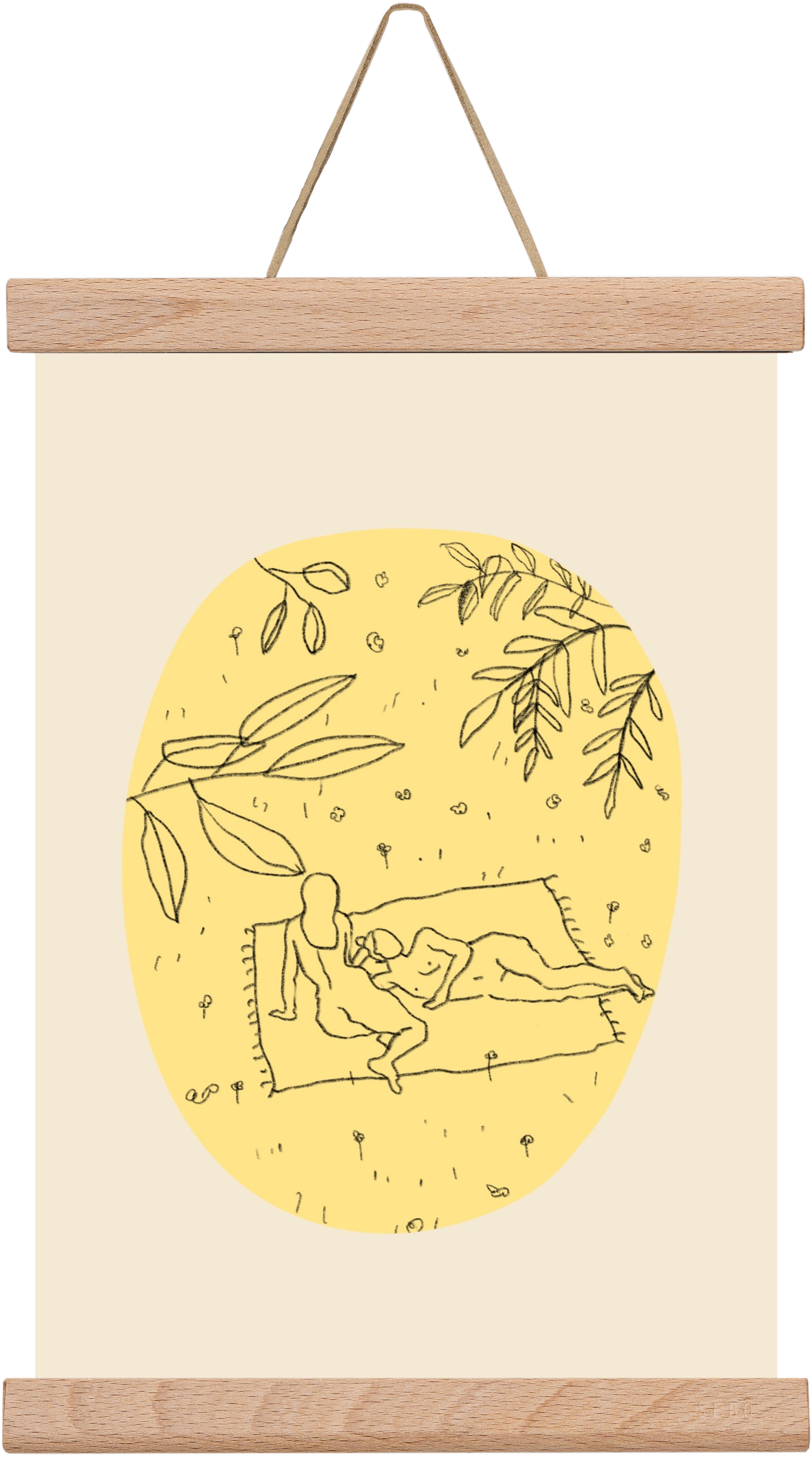 Calm spring, 20x30 cm (20x30 cm), Tölgy akasztó