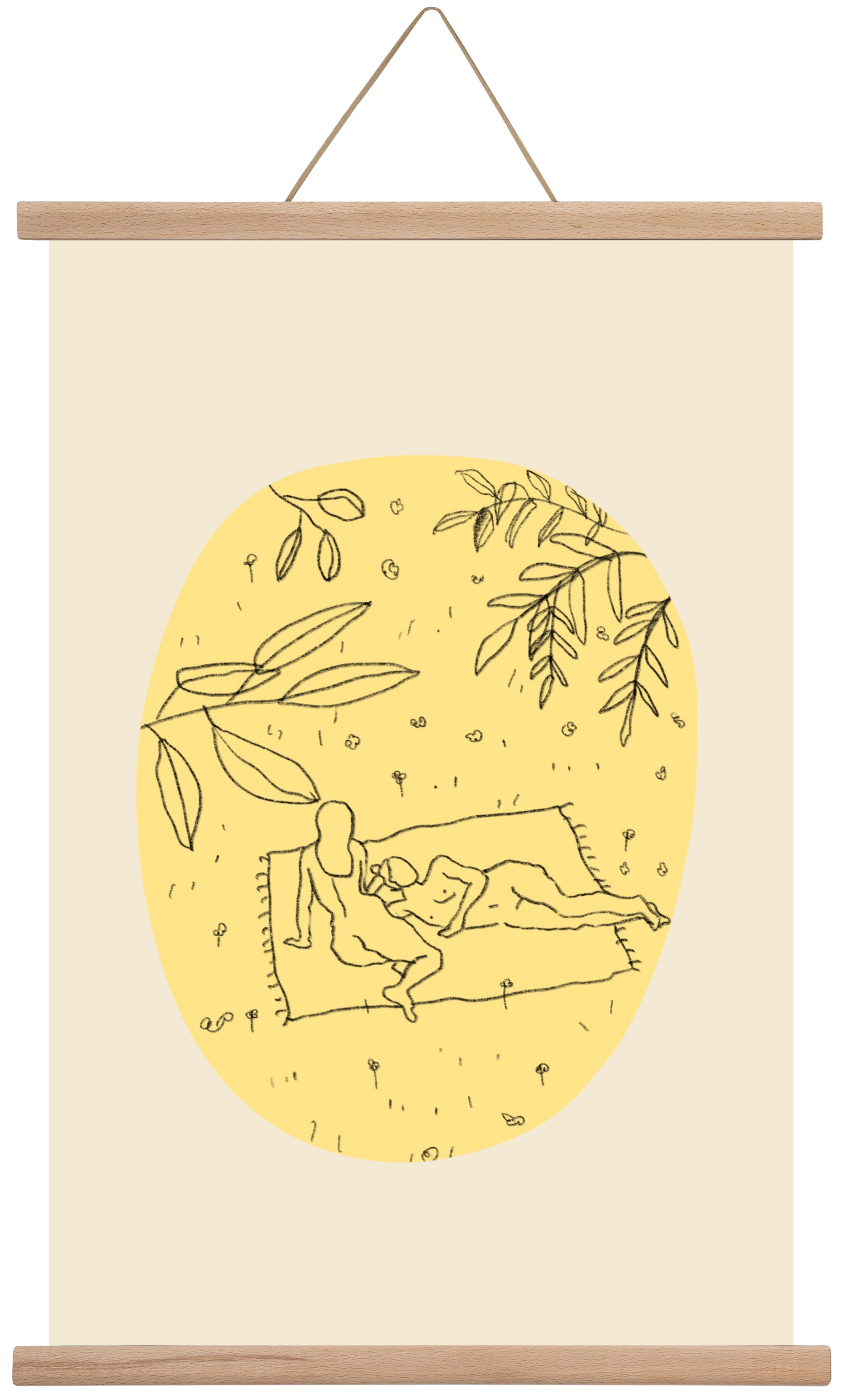 Calm spring, 40x60 cm (40x60 cm), Tölgy akasztó