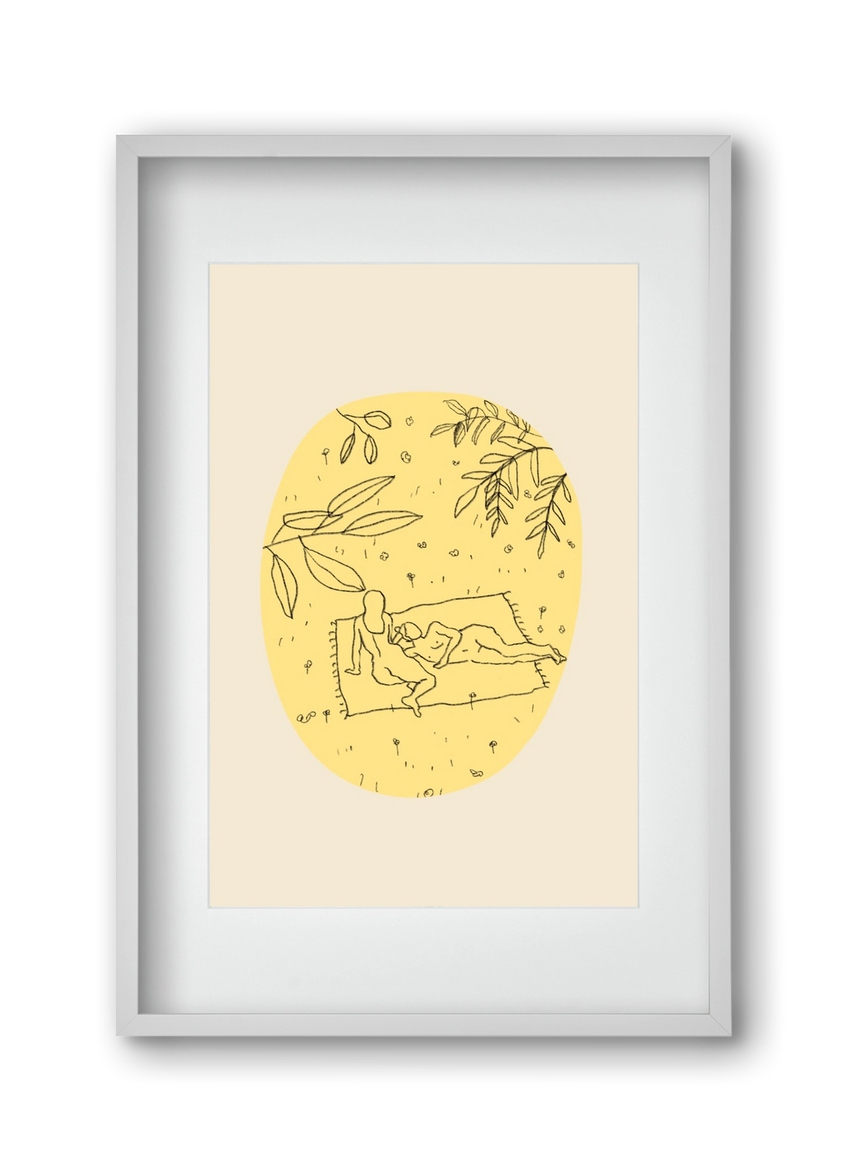 Calm spring, 30x45 cm (20x30 cm), Fehér keret, paszpartuval