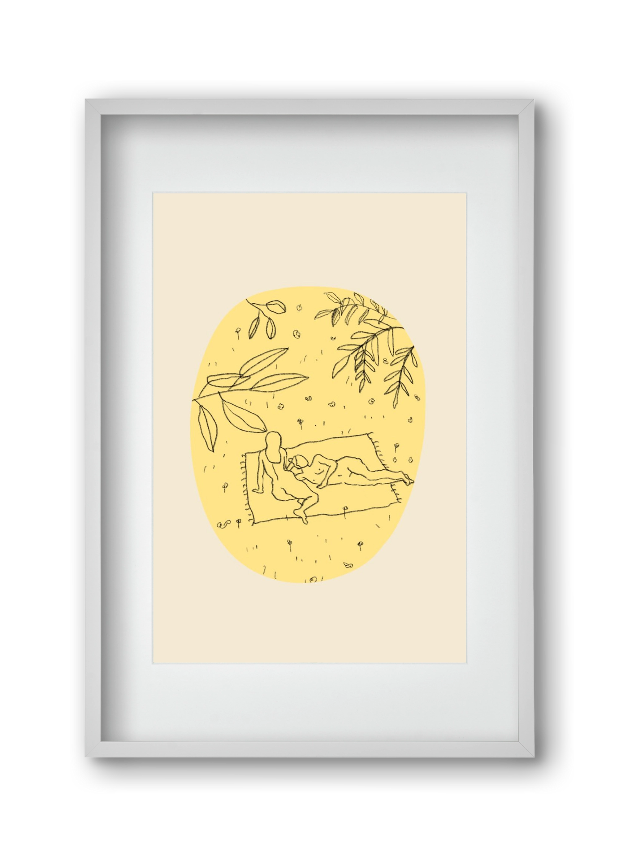 Calm spring, 30x45 cm (20x30 cm), Fehér keret, paszpartuval