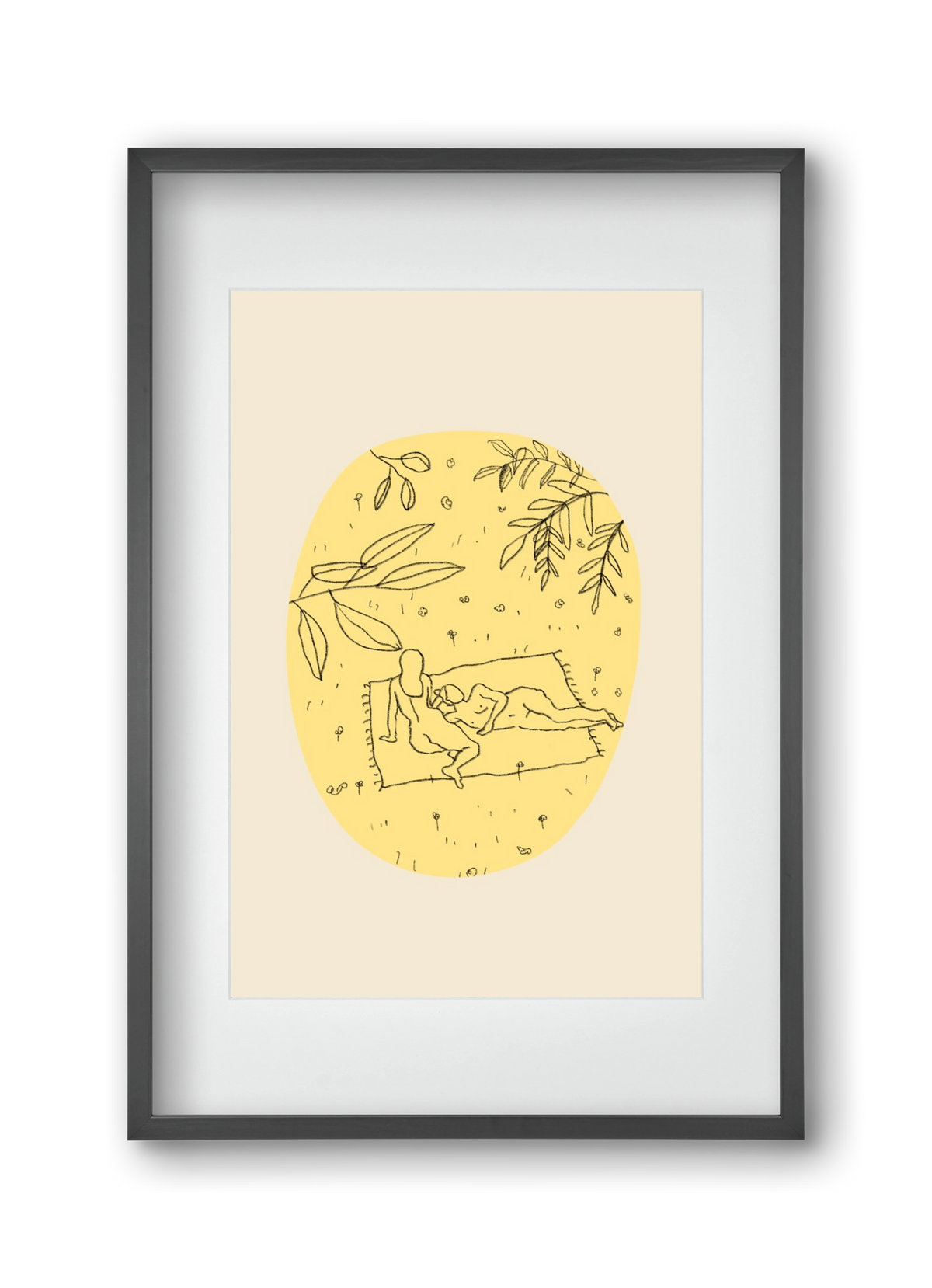 Calm spring, 30x45 cm (20x30 cm), Fekete keret, paszpartuval