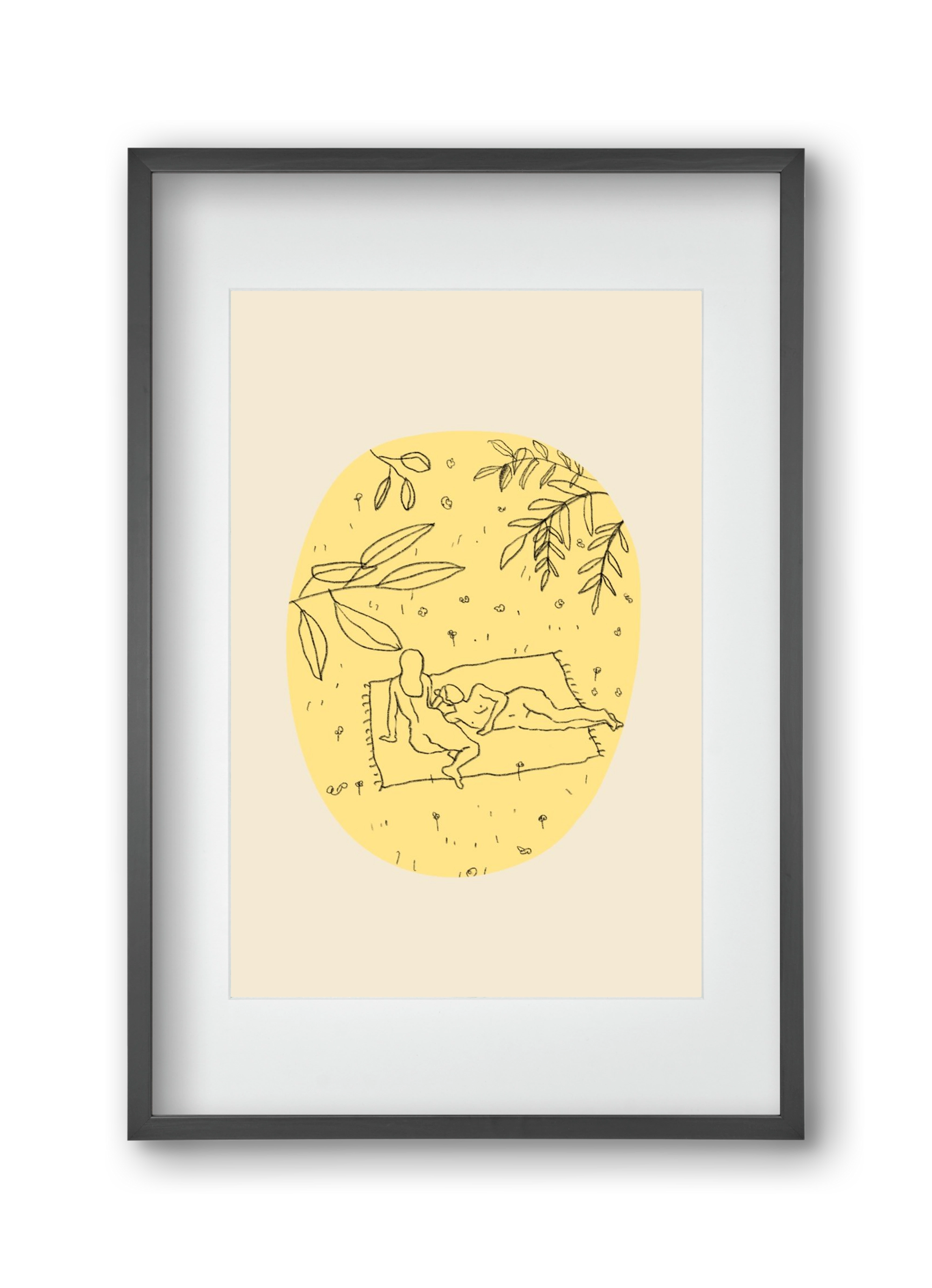 Calm spring, 30x45 cm (20x30 cm), Fekete keret, paszpartuval