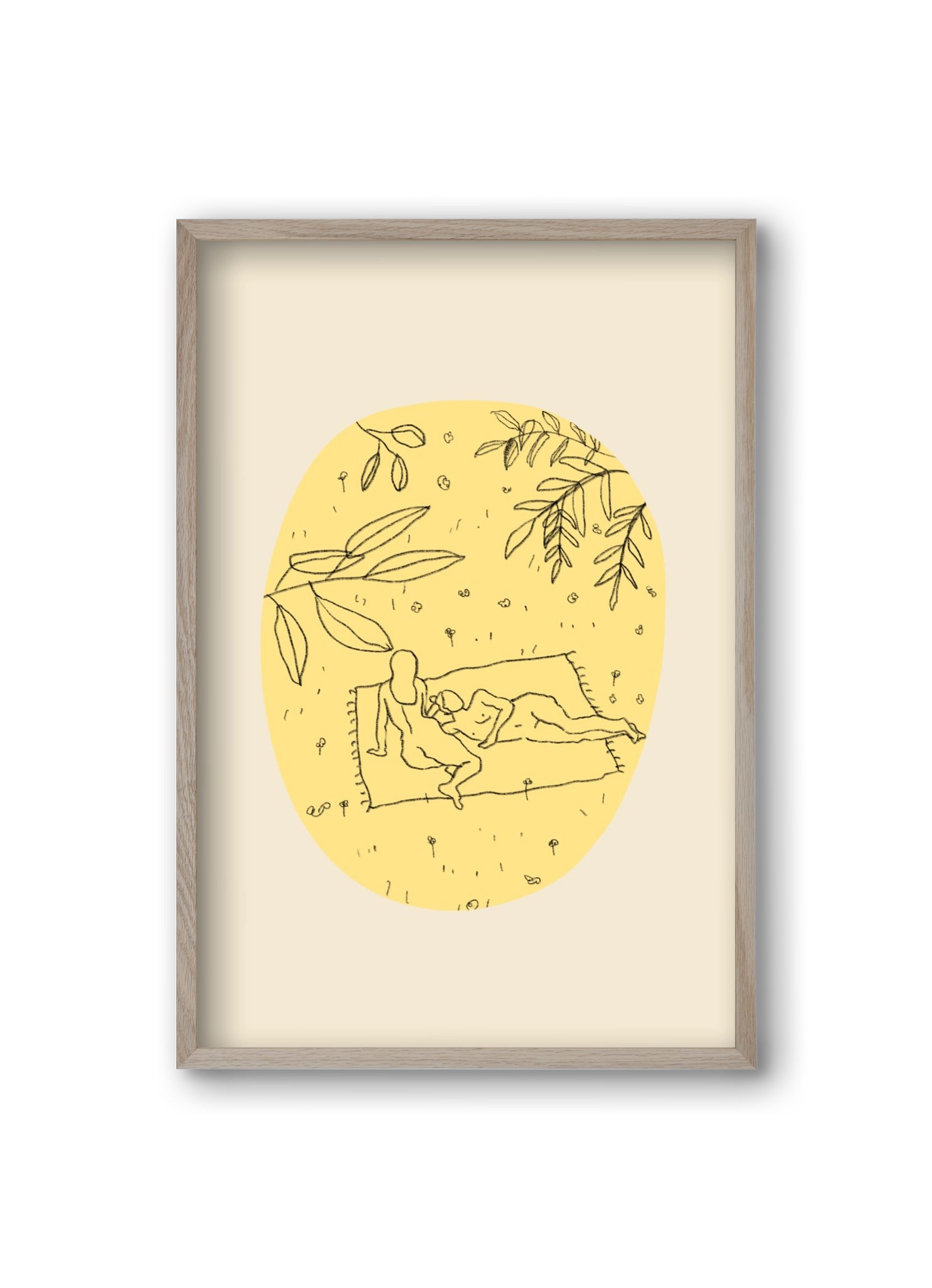 Calm spring, 20x30 cm (20x30 cm), Tölgy keret