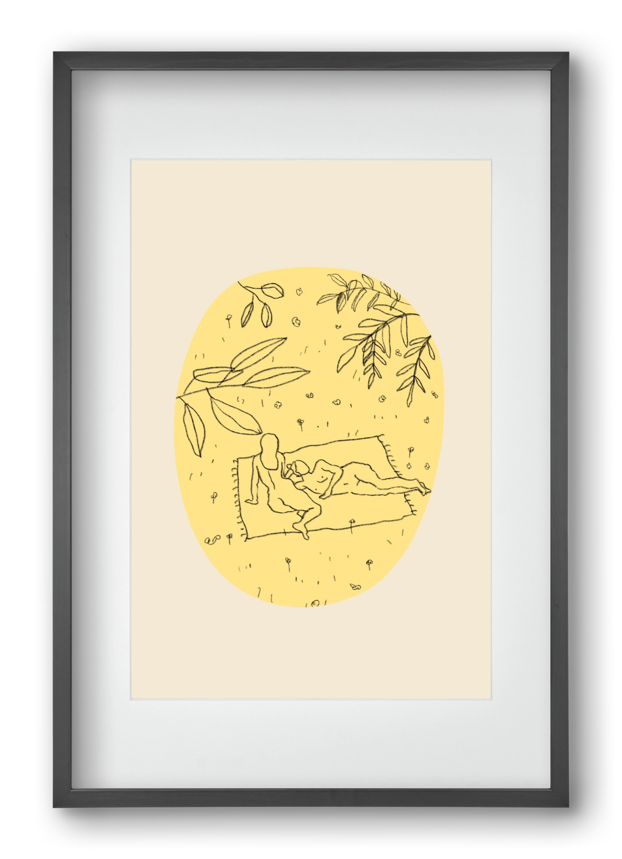 Calm spring, 40x60 cm (30x45 cm), Fekete keret, paszpartuval