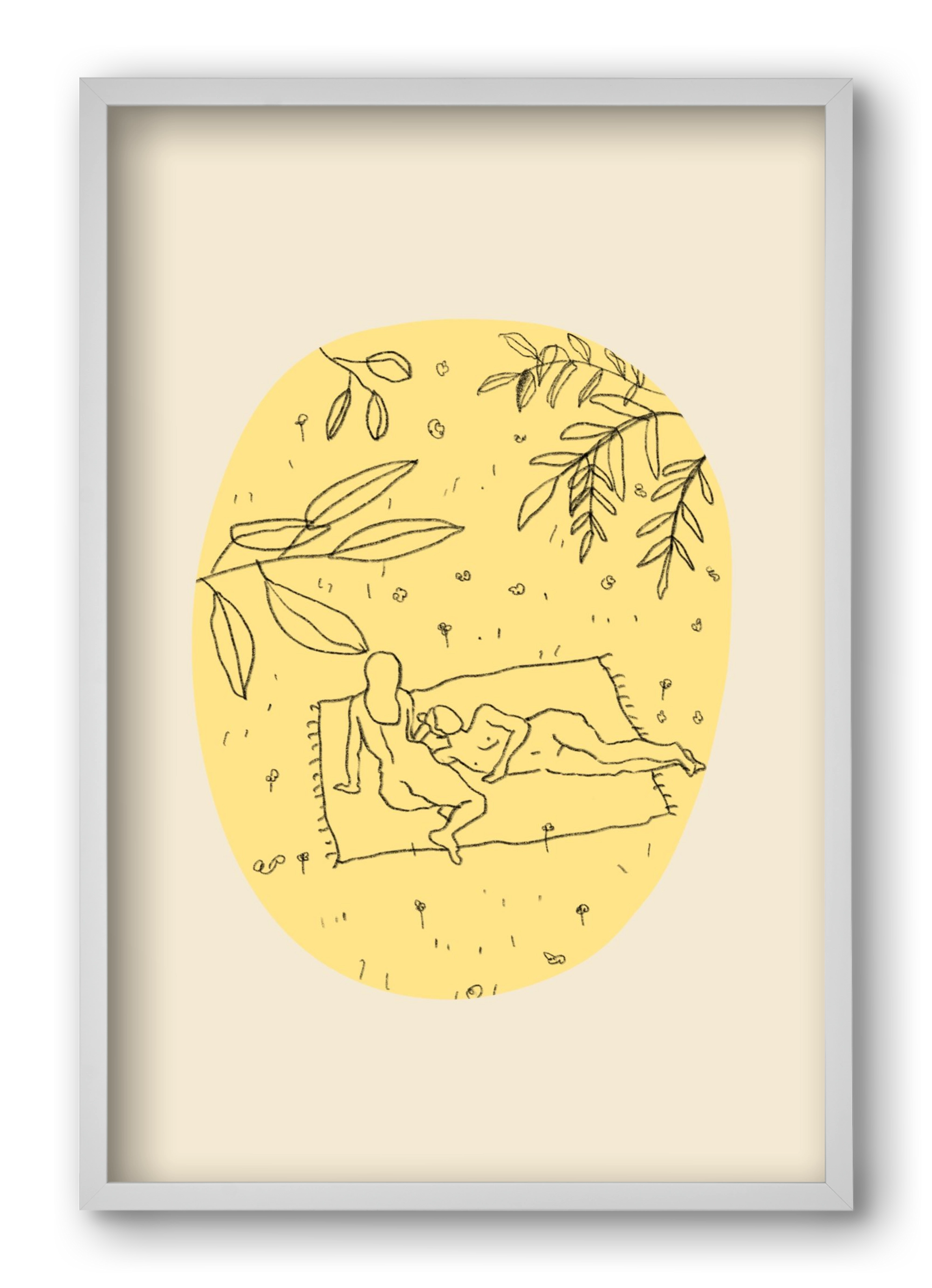 Calm spring, 40x60 cm (40x60 cm), Fehér keret