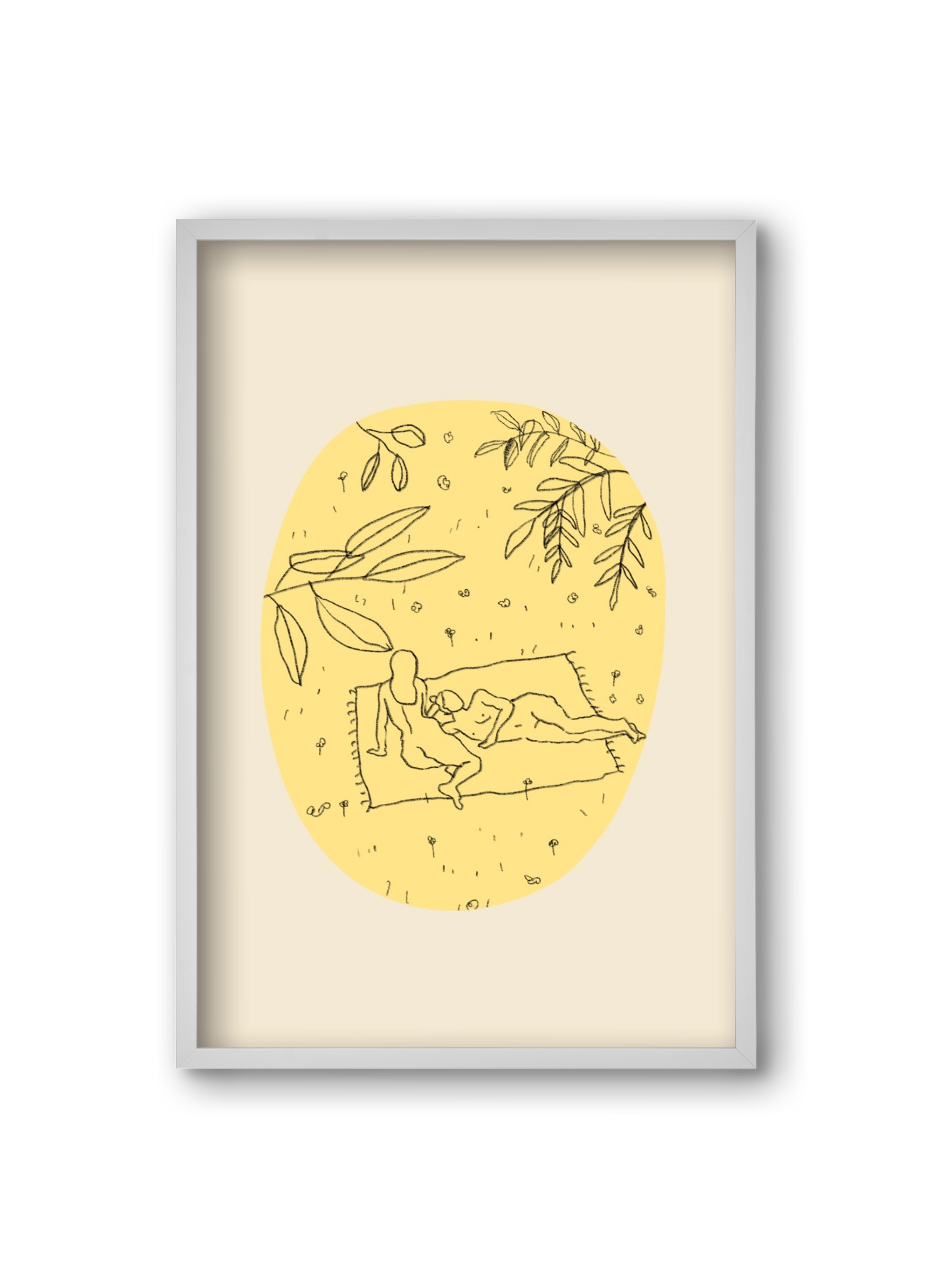 Calm spring, 20x30 cm (20x30 cm), Fehér keret