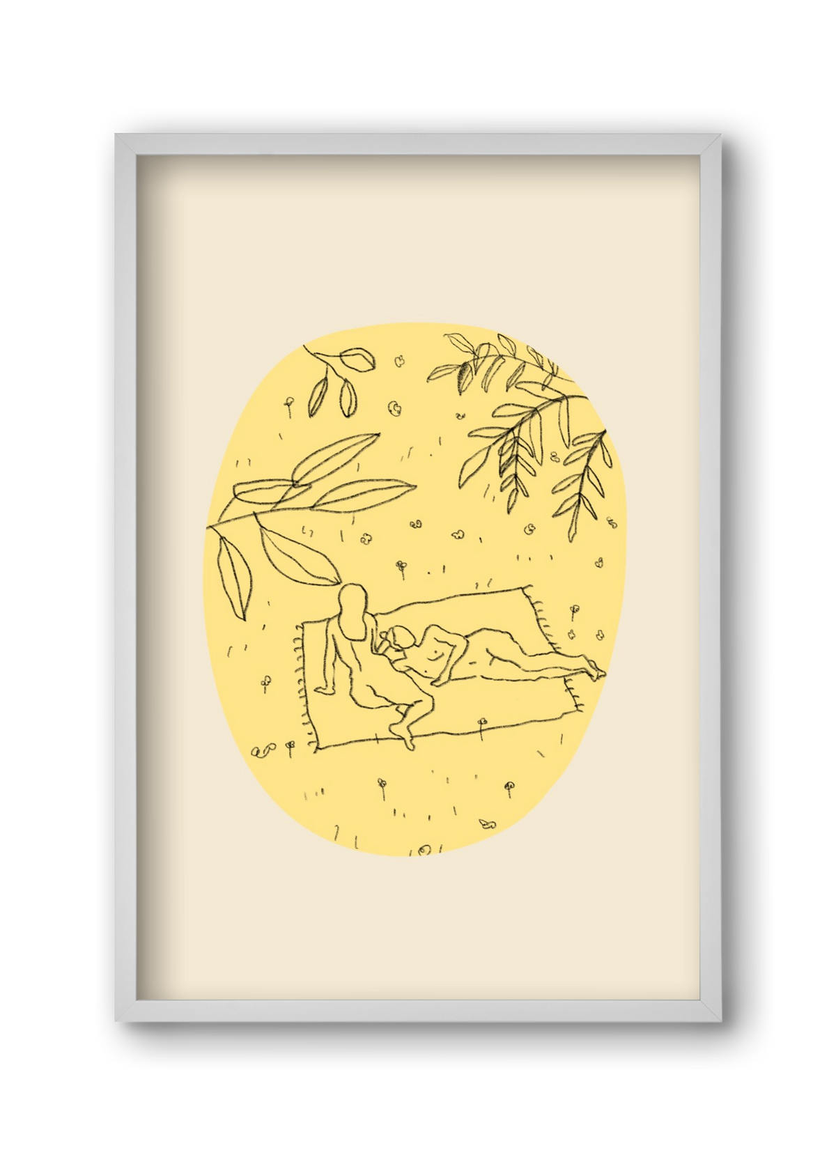 Calm spring, 30x45 cm (30x45 cm), Fehér keret